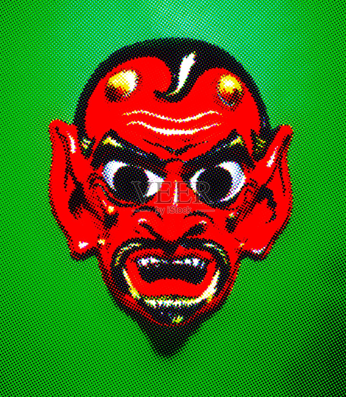 魔鬼的面具插画图片素材