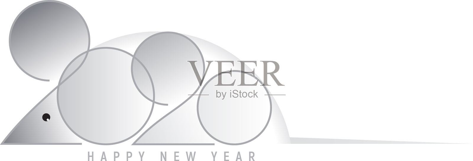 2020年老鼠的标志字母插画图片素材