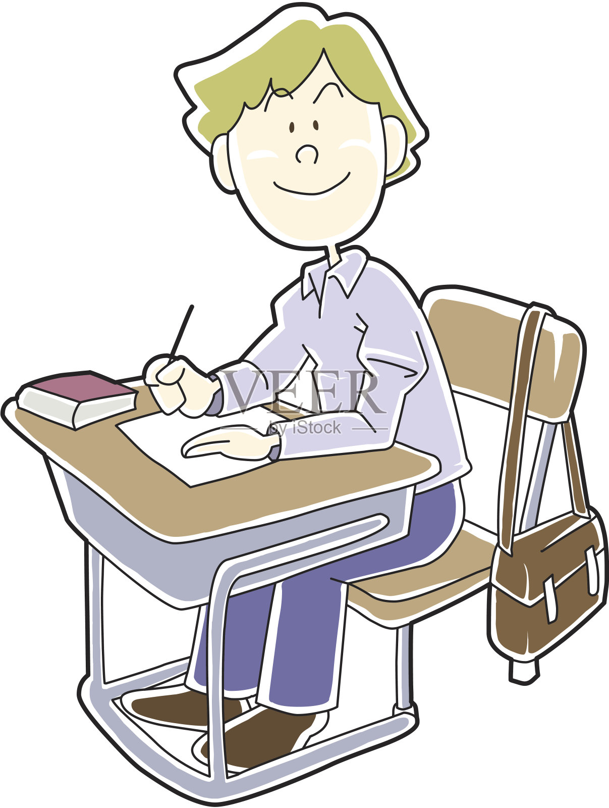 在教室里学习的学生设计元素图片