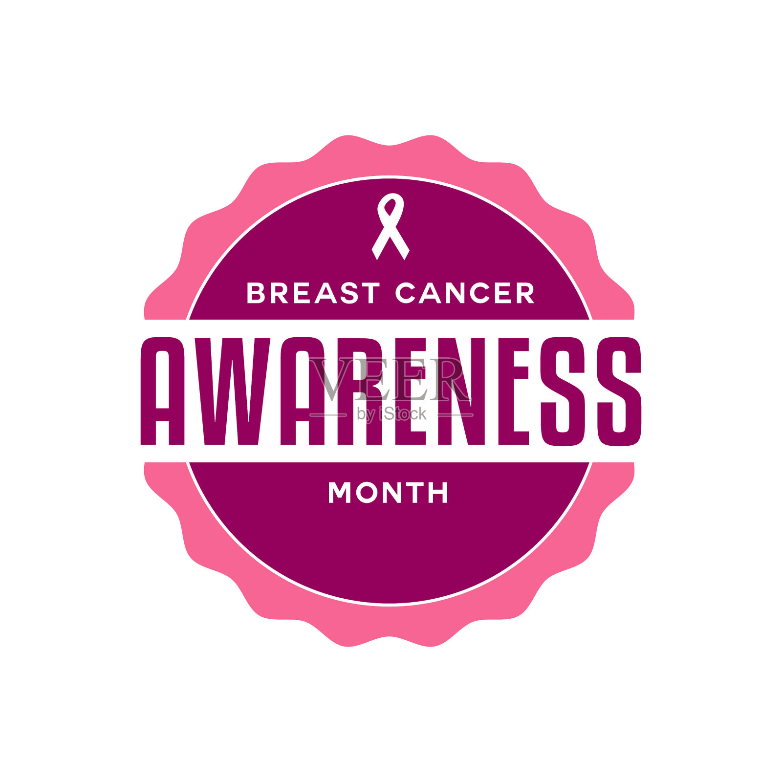 乳腺癌宣传月插画图片素材