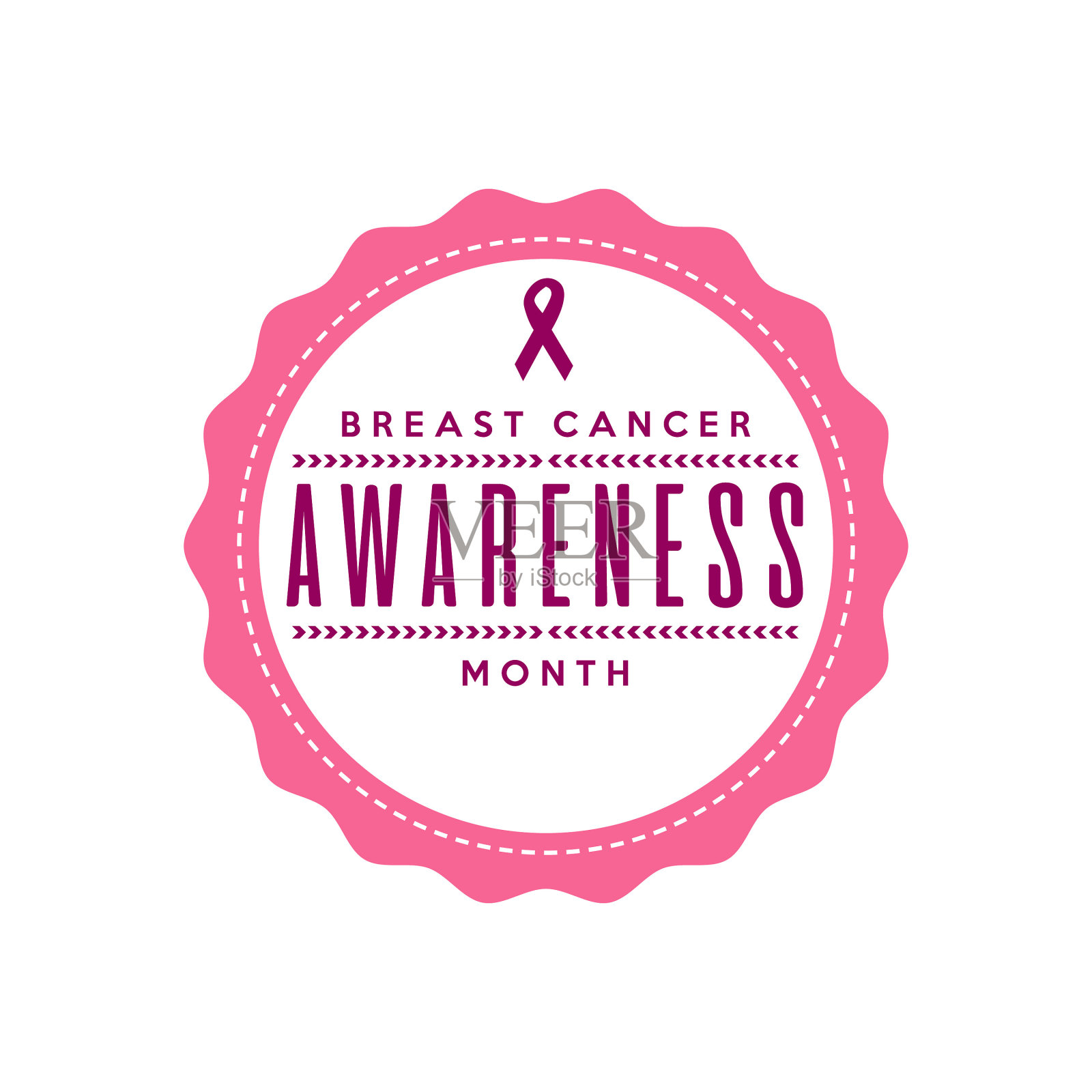 乳腺癌宣传月插画图片素材