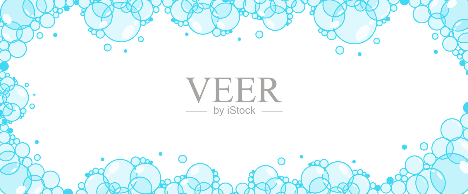 卡通洗发水泡沫框肥皂泡沫插画图片素材