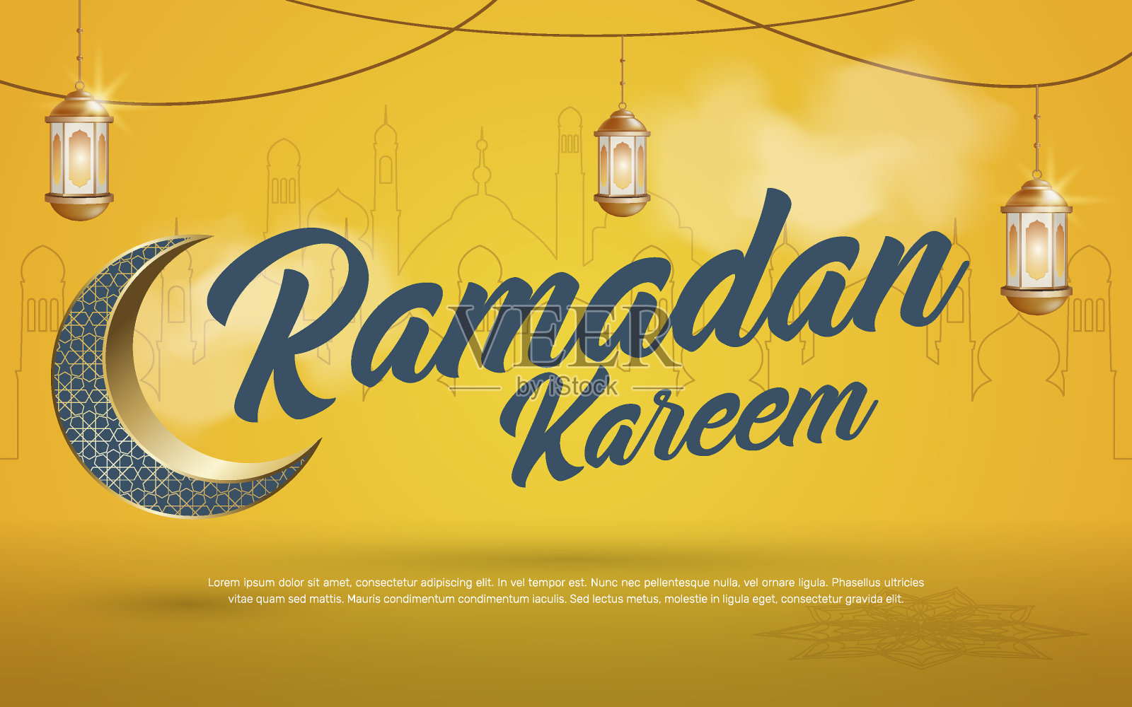 斋月节伊斯兰banner模板插画图片素材