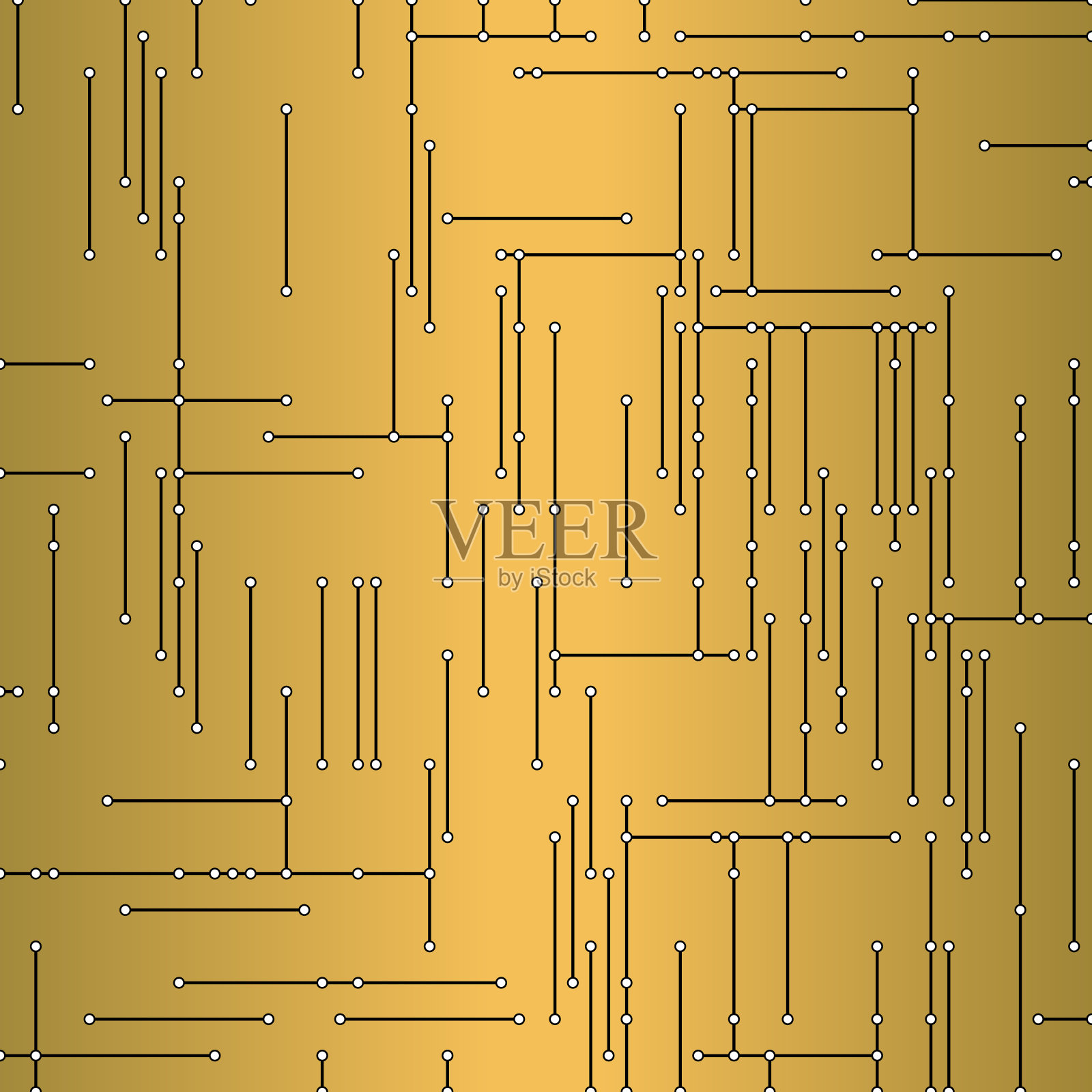 金色的线和点。插画图片素材