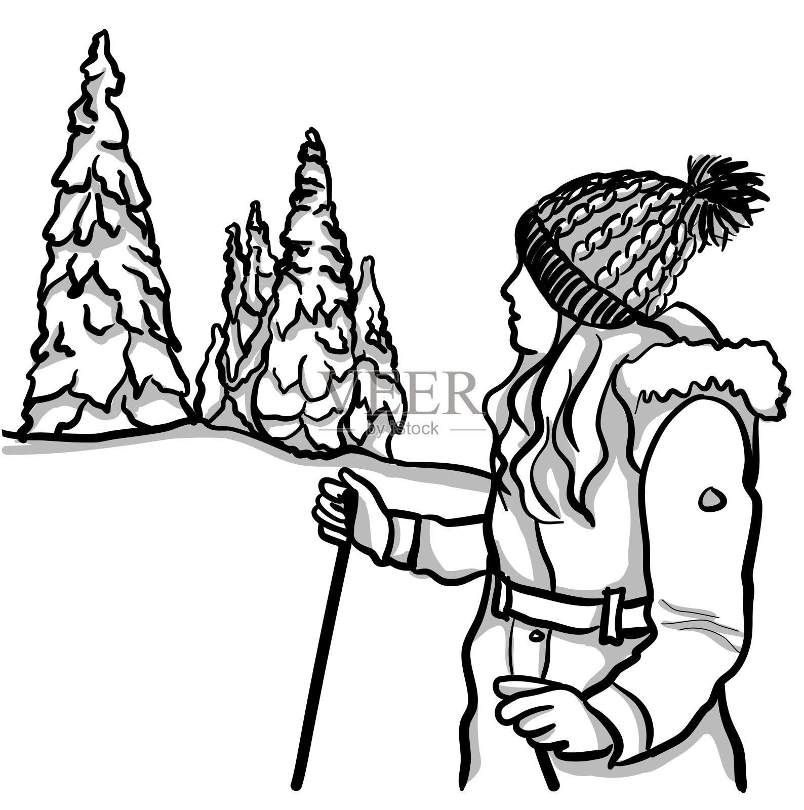 冬季运动的季节插画图片素材