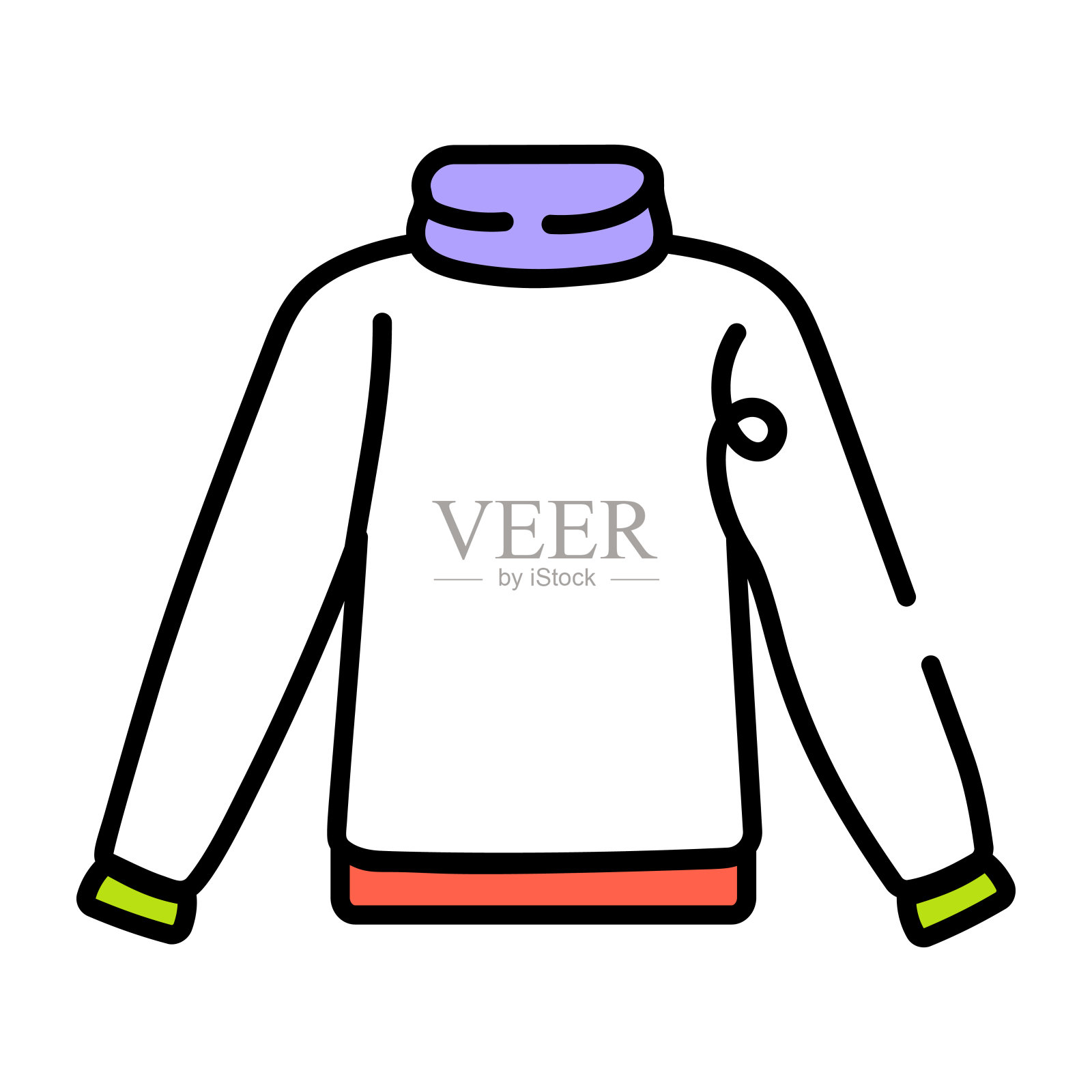 高的脖子插画图片素材