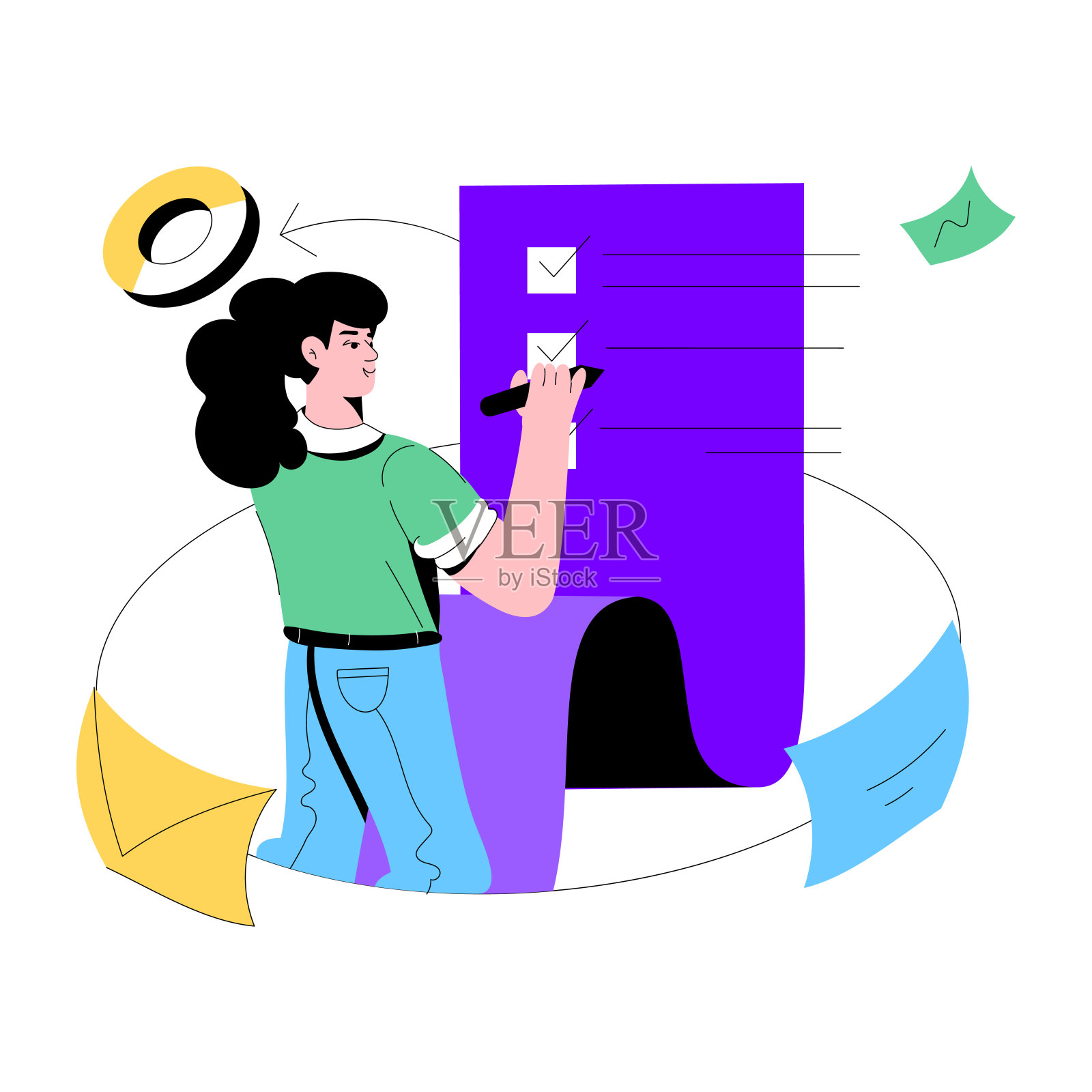 任务列表插画图片素材