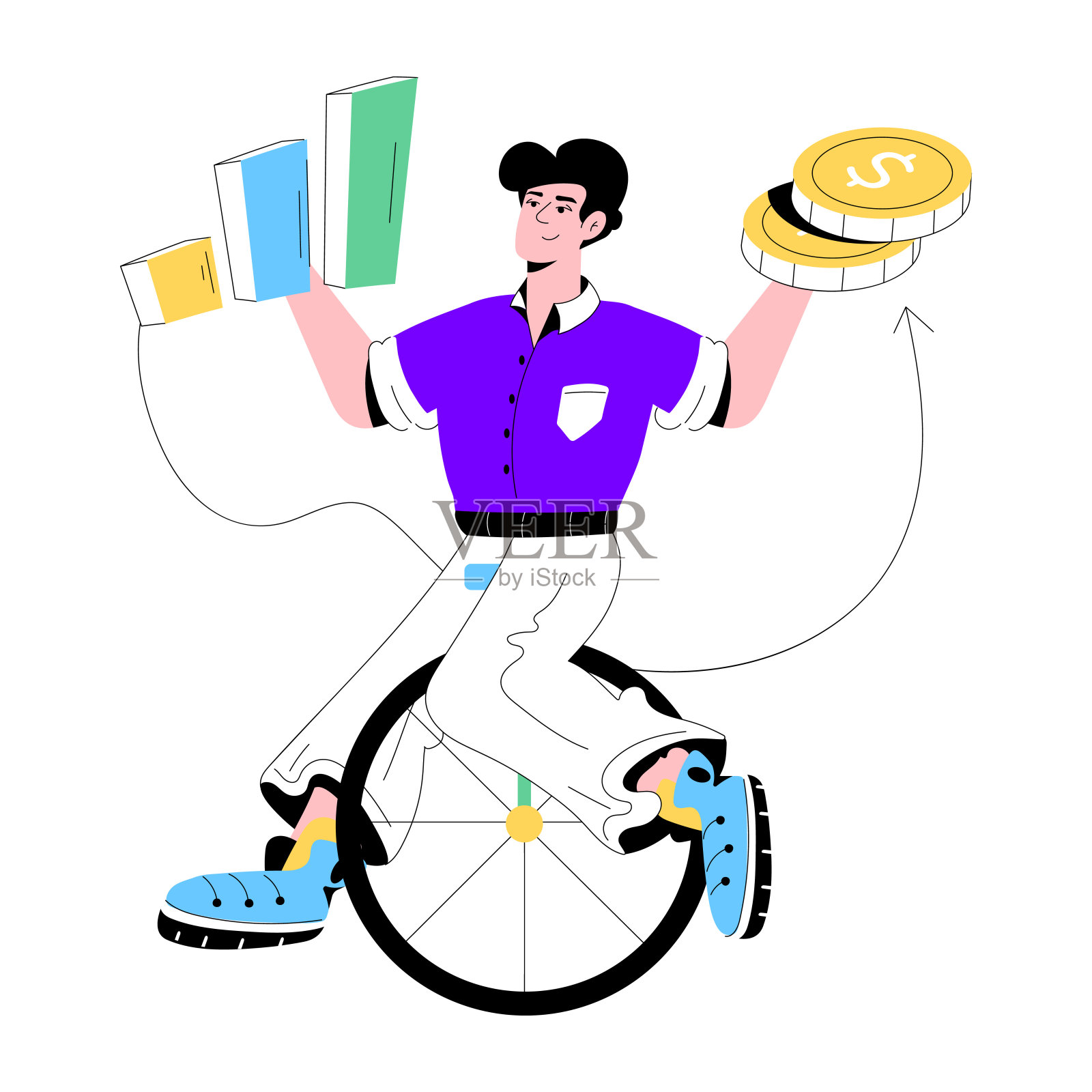 财务数据插画图片素材