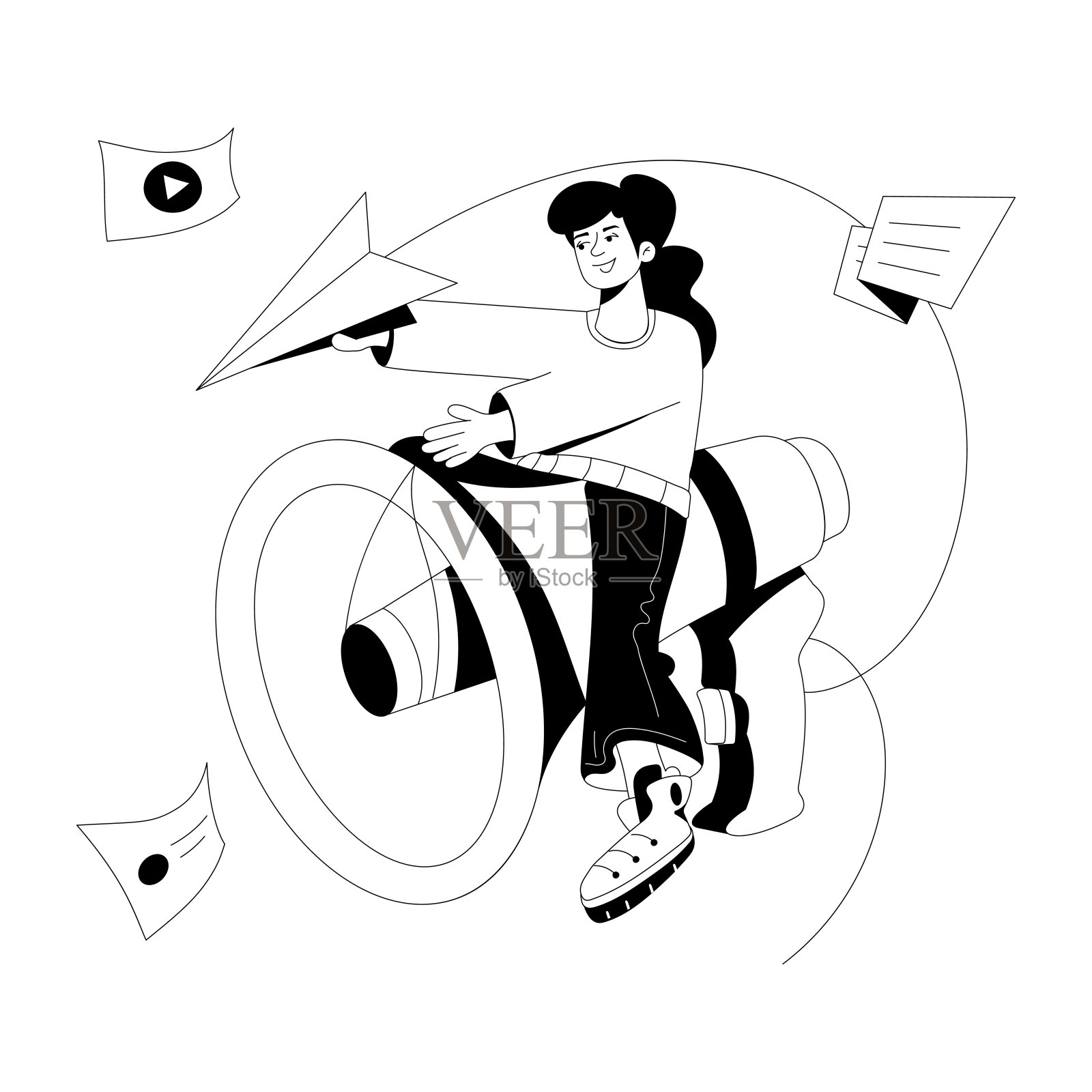 业务公告插画图片素材