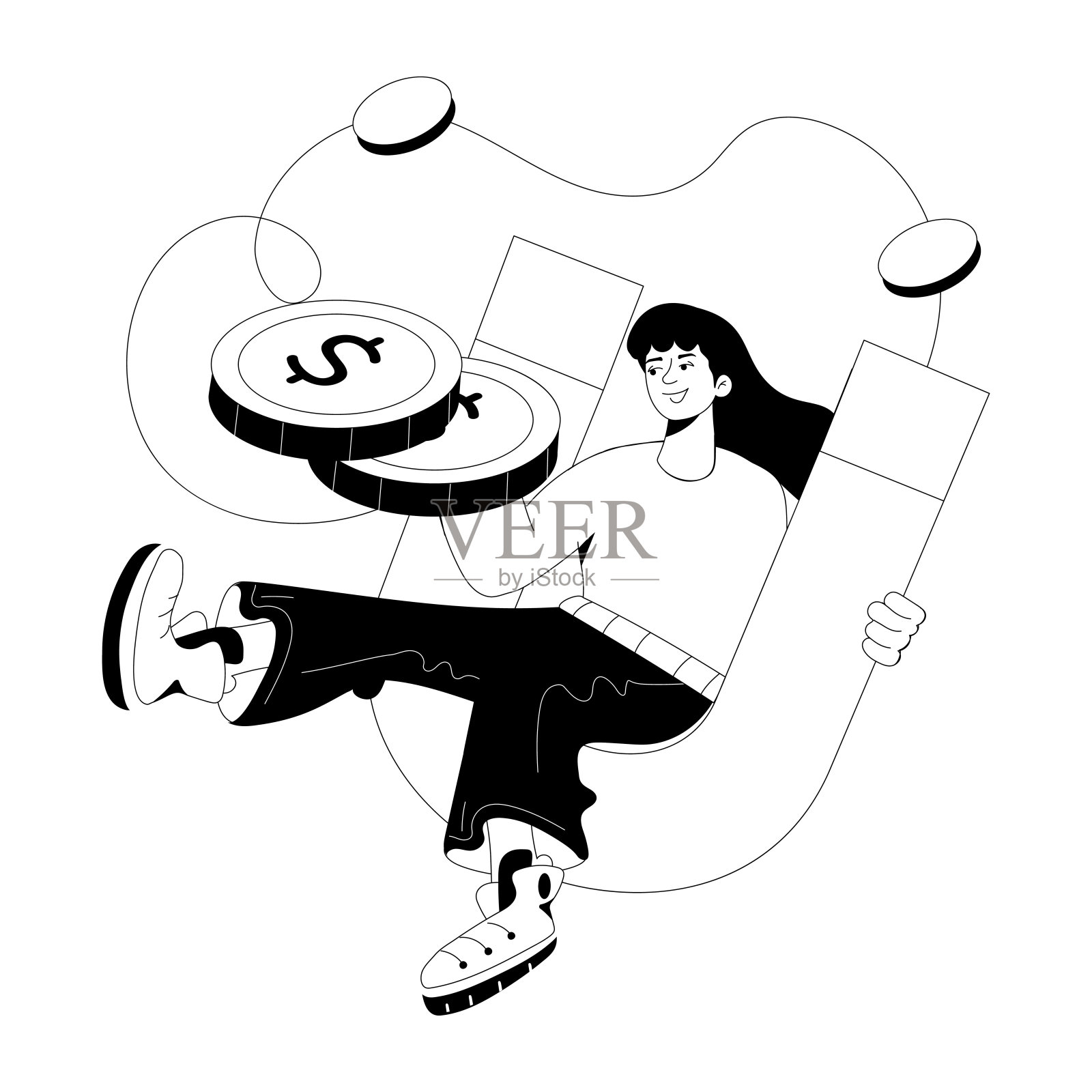 吸引资金插画图片素材