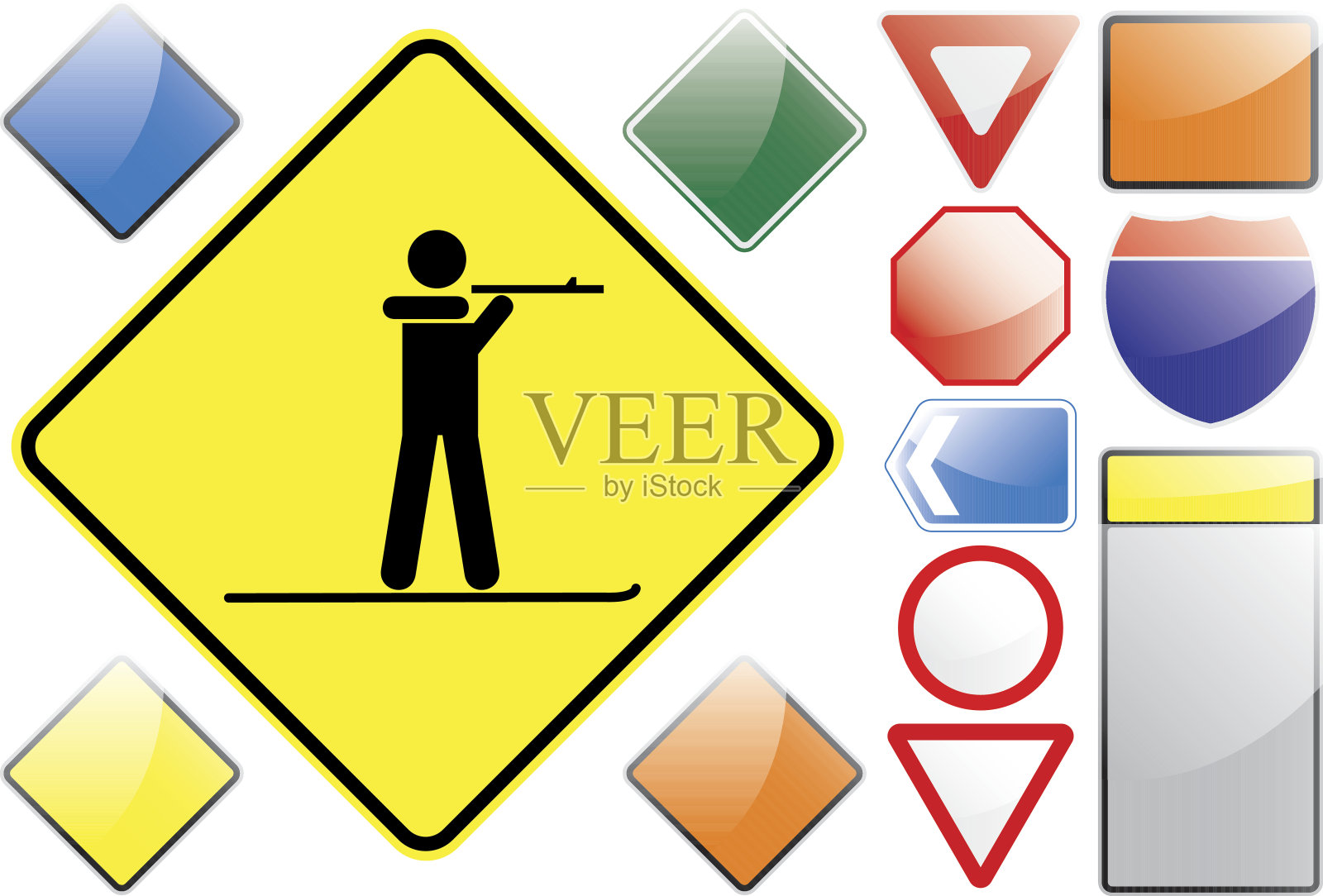 美国路标-冬季两项设计元素图片