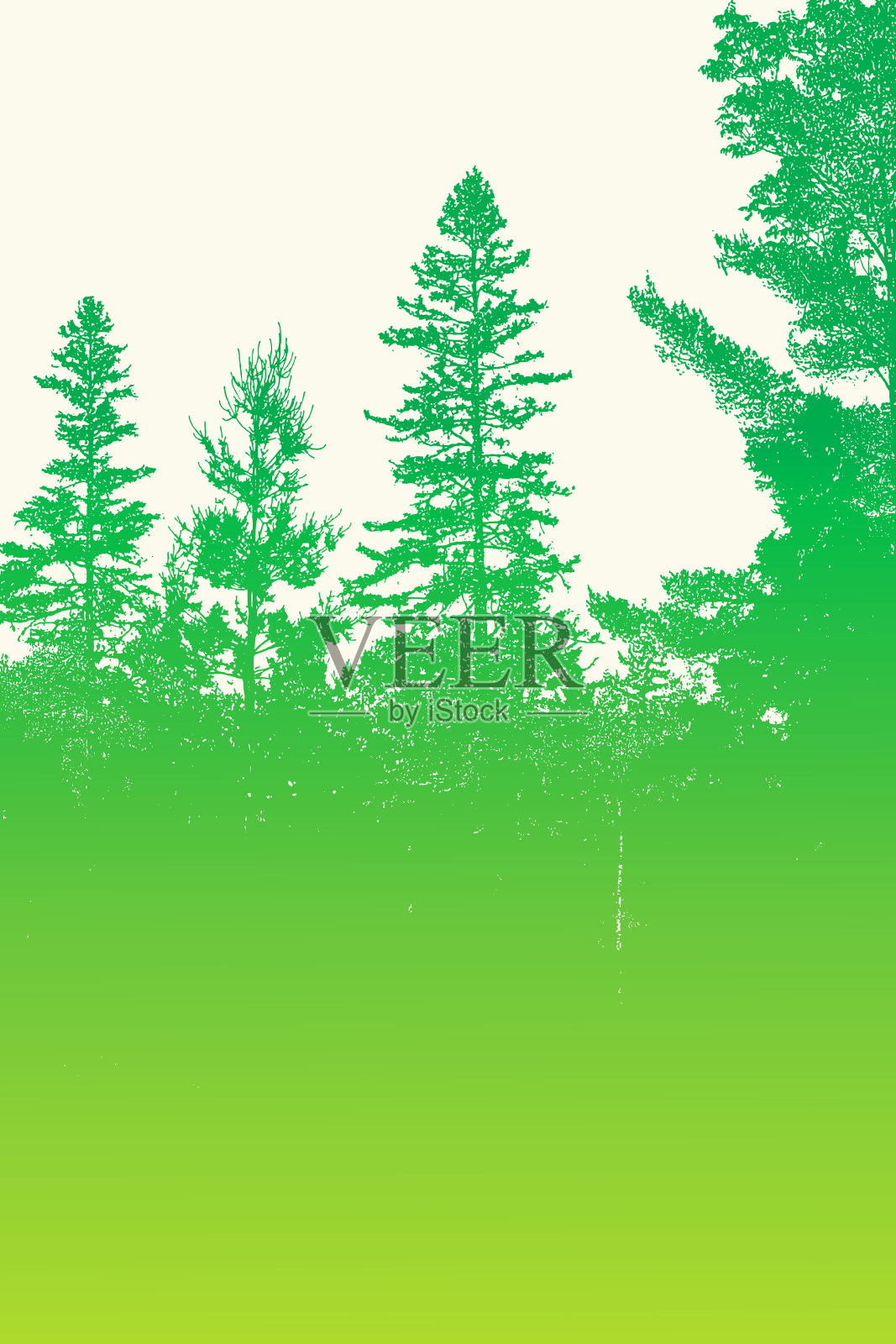 松林线艺术插画图片素材