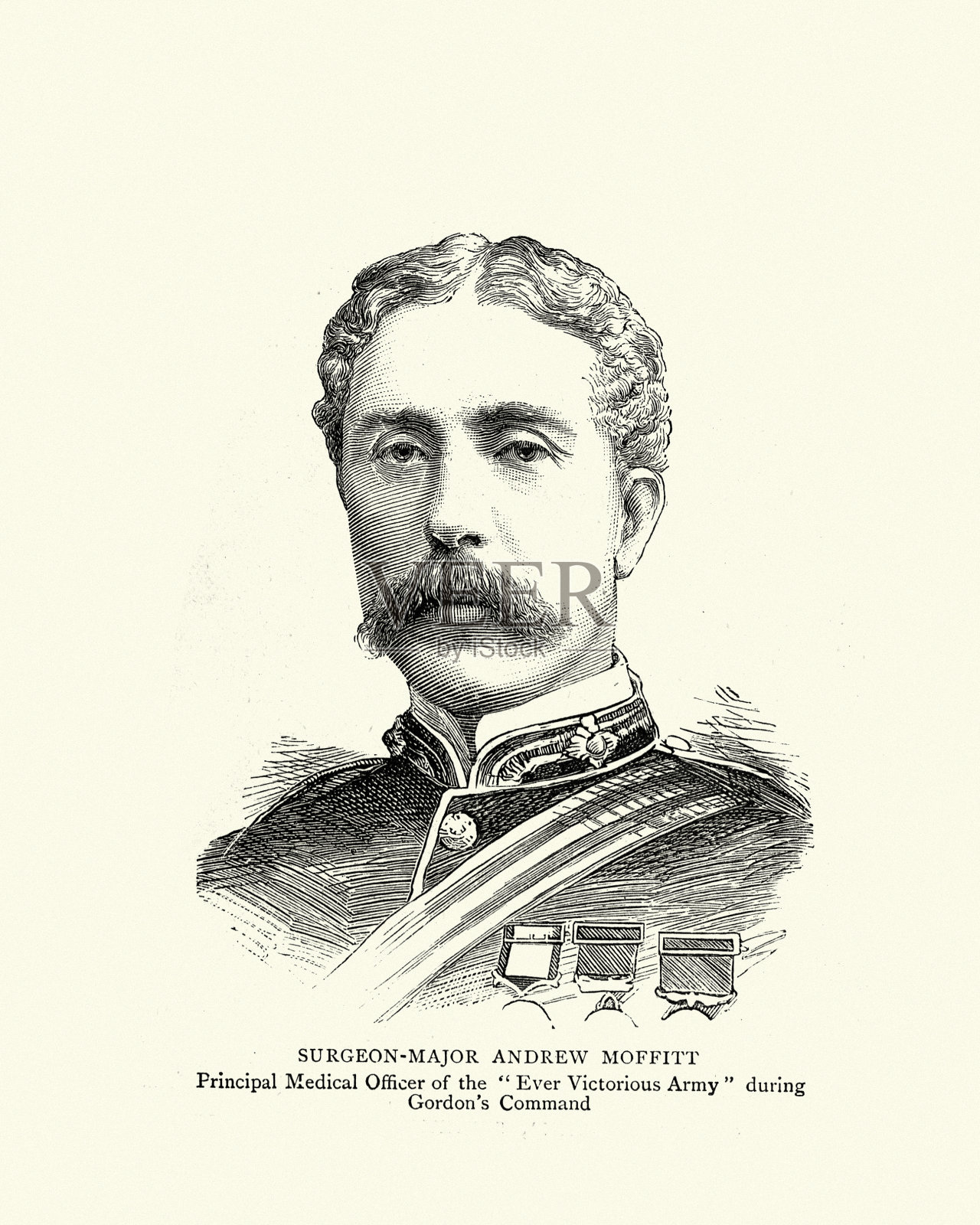 安德鲁·莫菲特少校，常胜军的医疗官插画图片素材