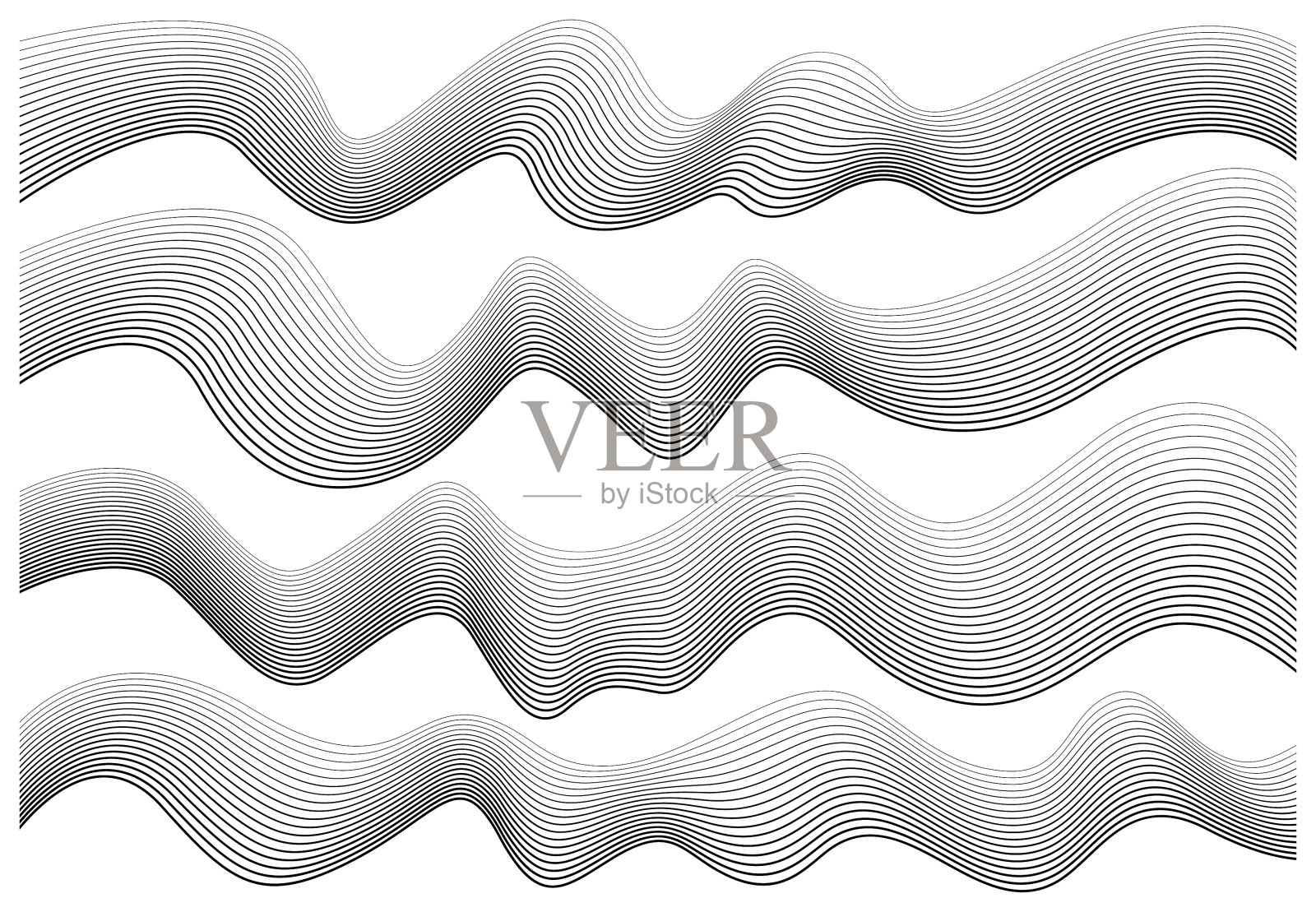 抽象图形波插画图片素材