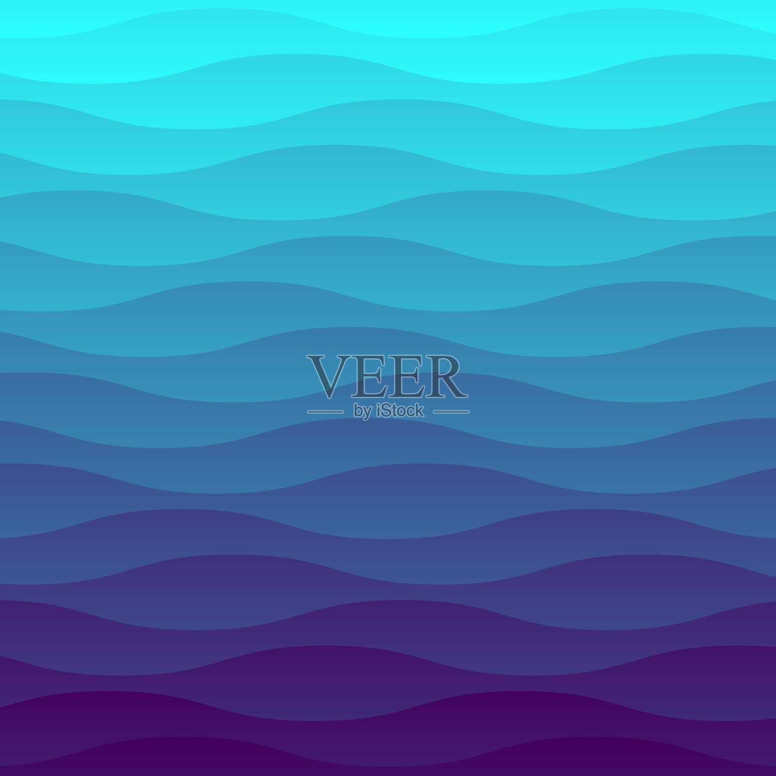 新潮的几何背景与蓝色抽象波插画图片素材