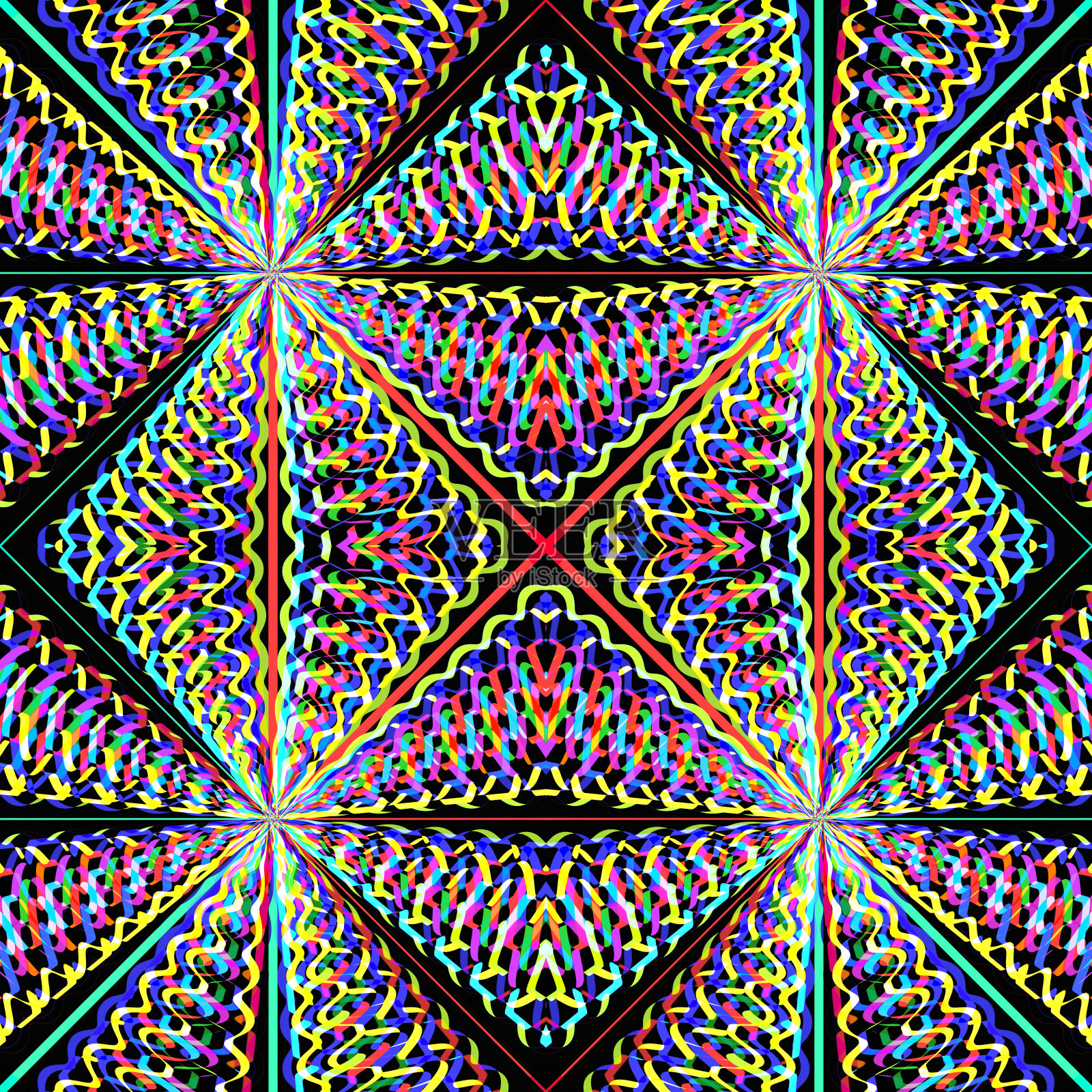 方形抽象图案插画图片素材