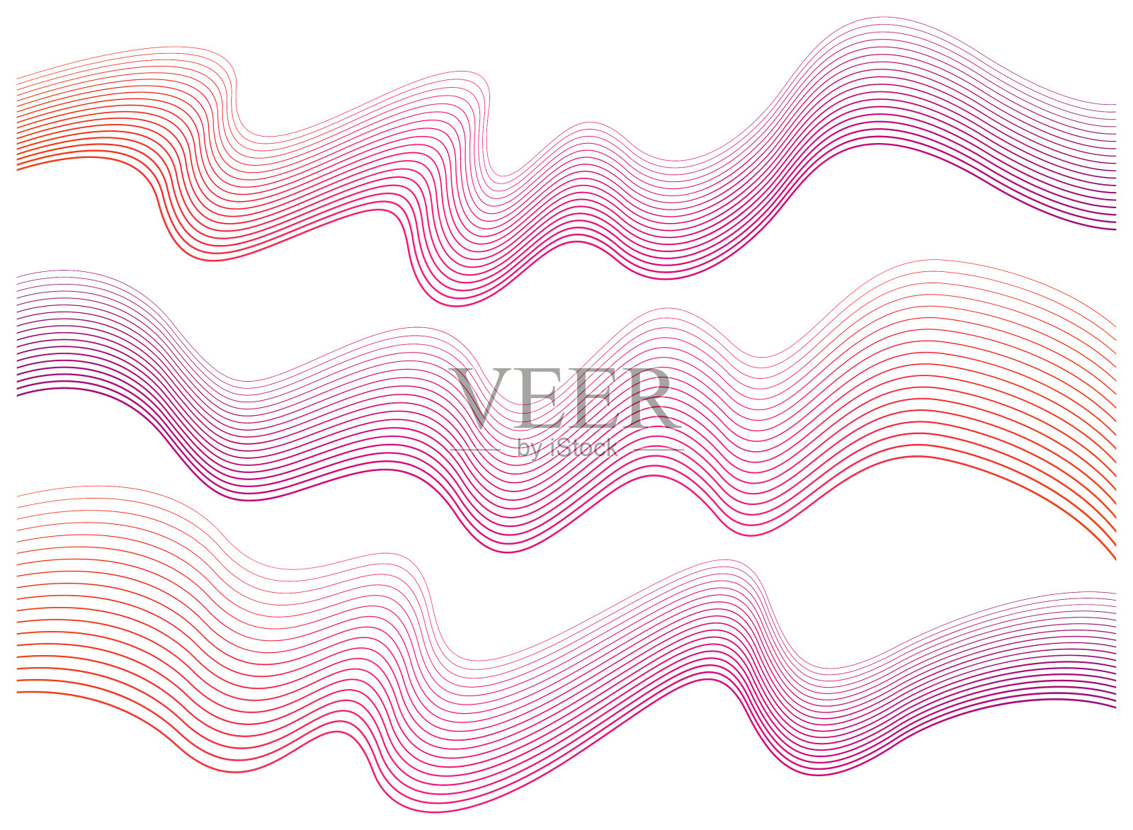 抽象的曲线插画图片素材