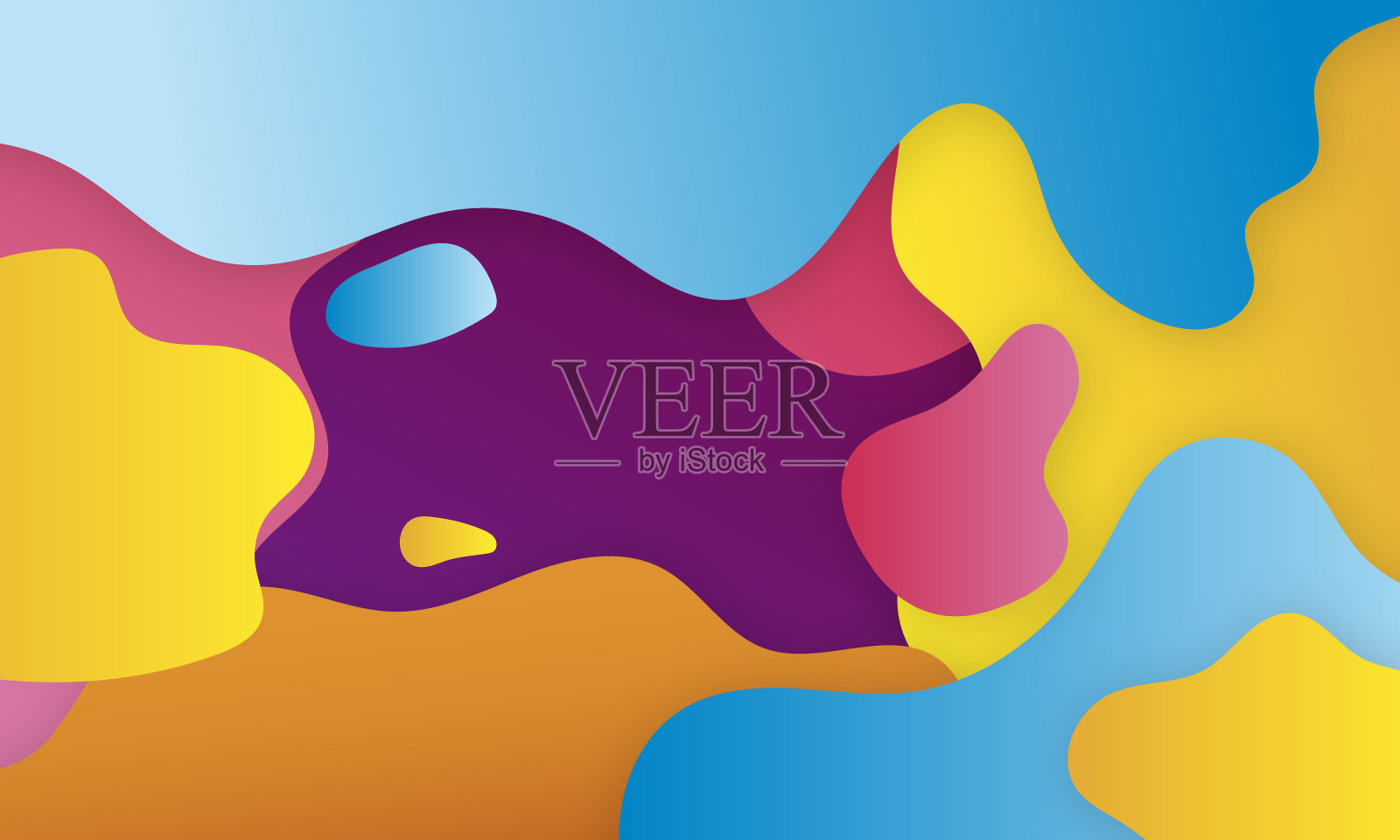 现代液体梯度颜色抽象背景插画图片素材