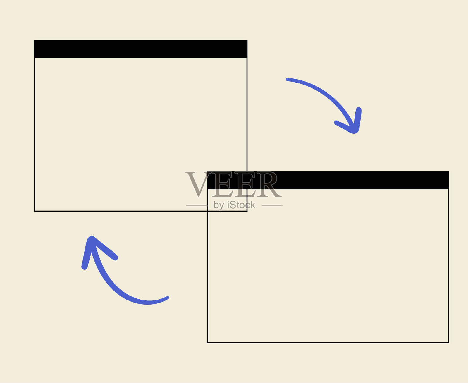 互联网浏览器极简设计元素插画图片素材