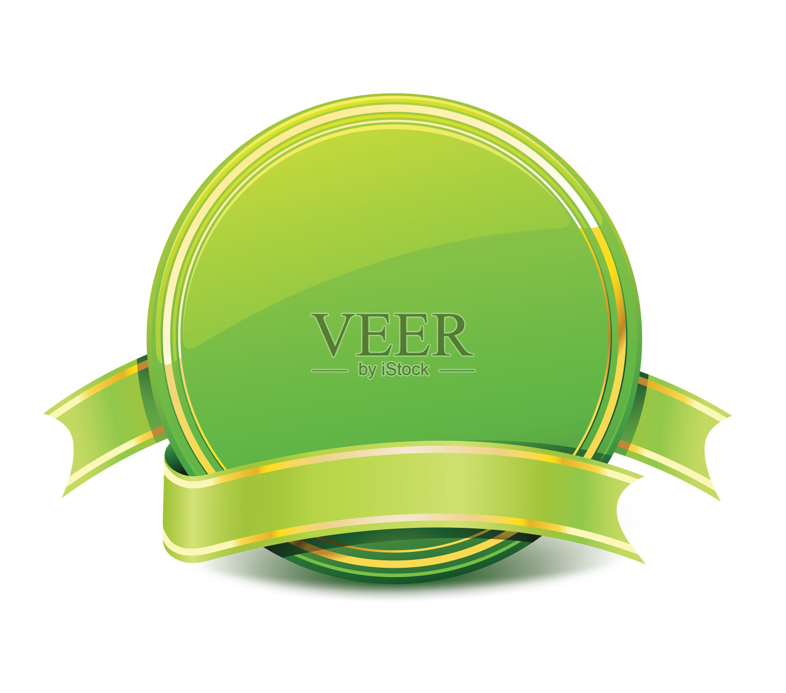 绿色生物标签图标插画图片素材