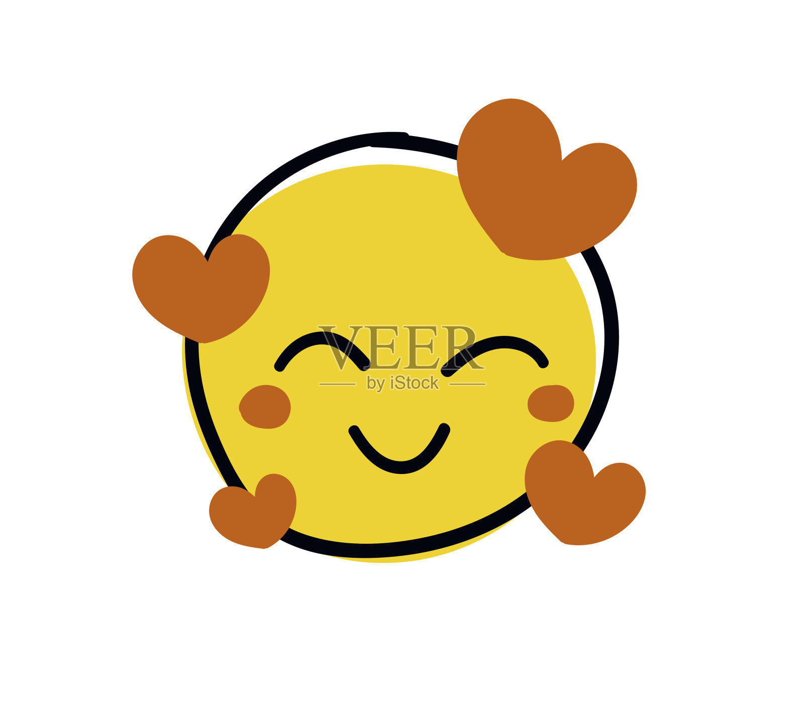 表情符号手绘风格插画图片素材