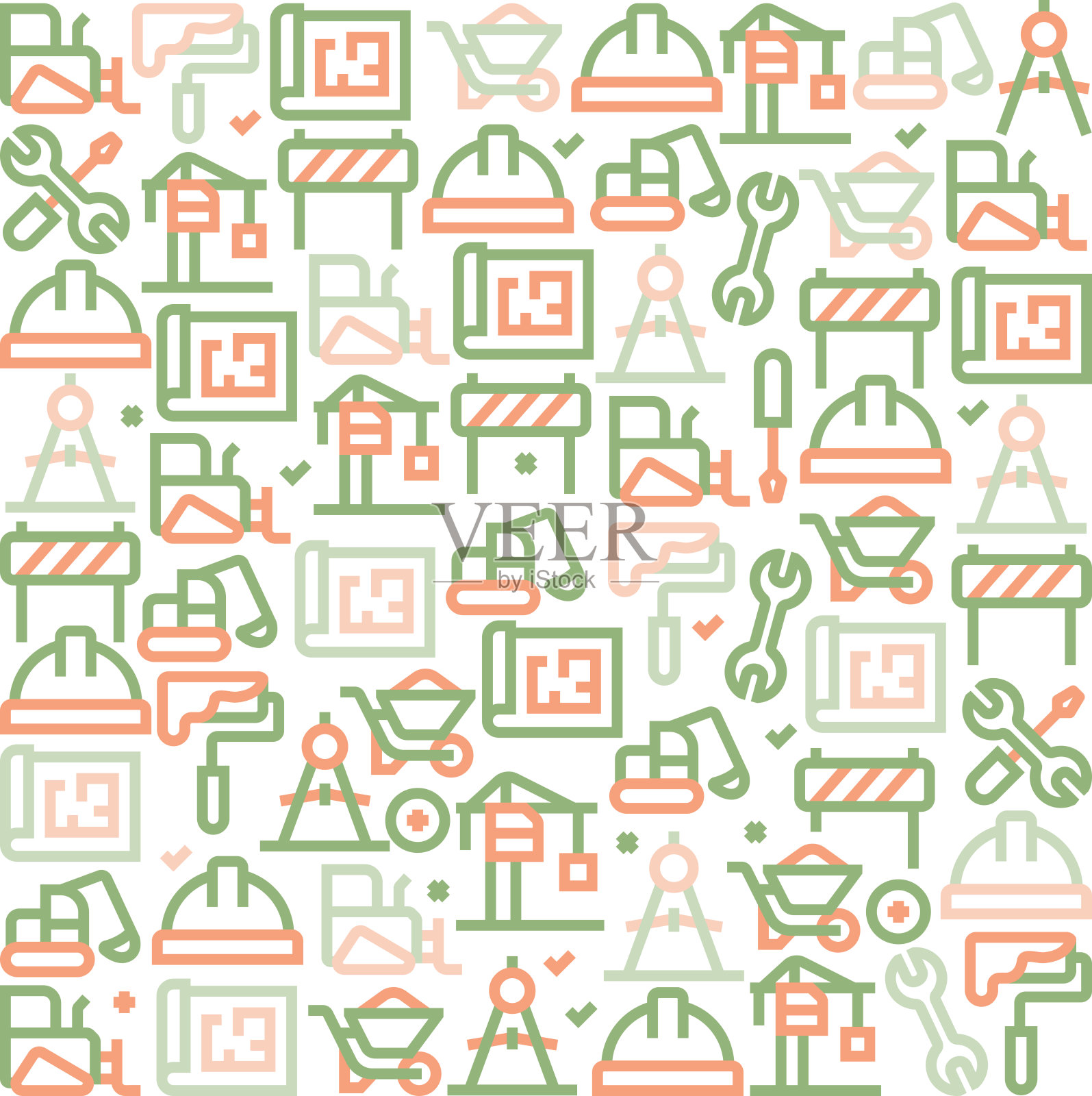 建设模式插画图片素材