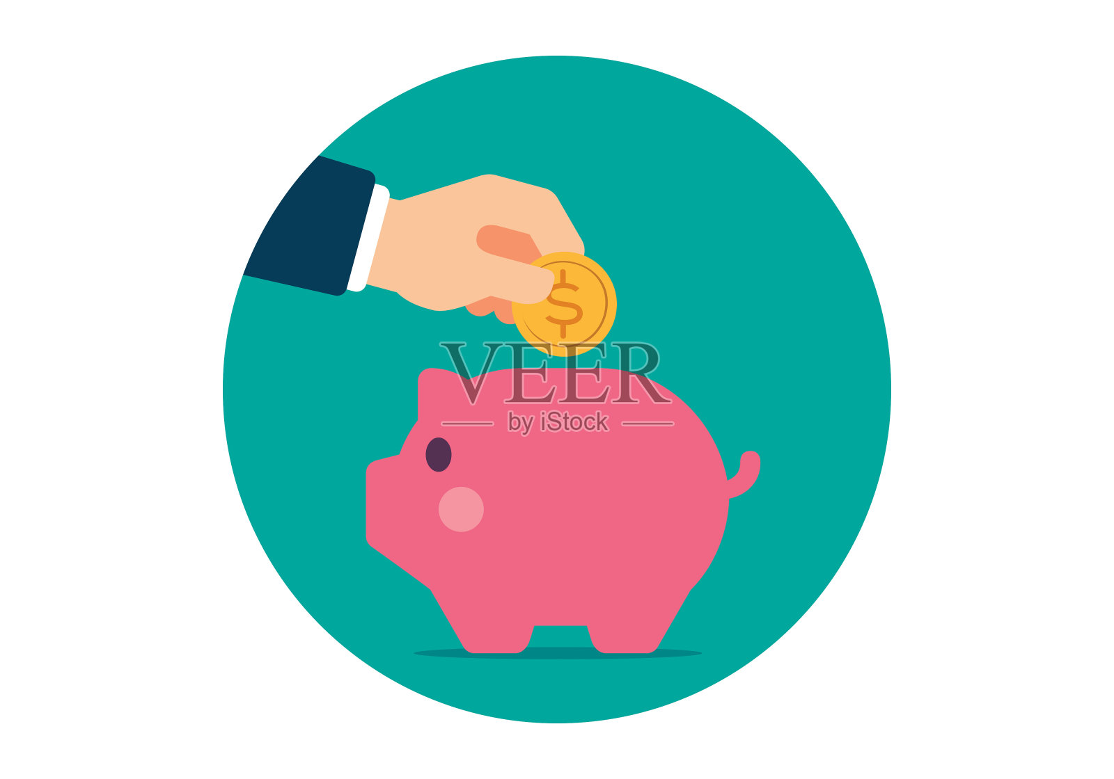 省钱插画图片素材