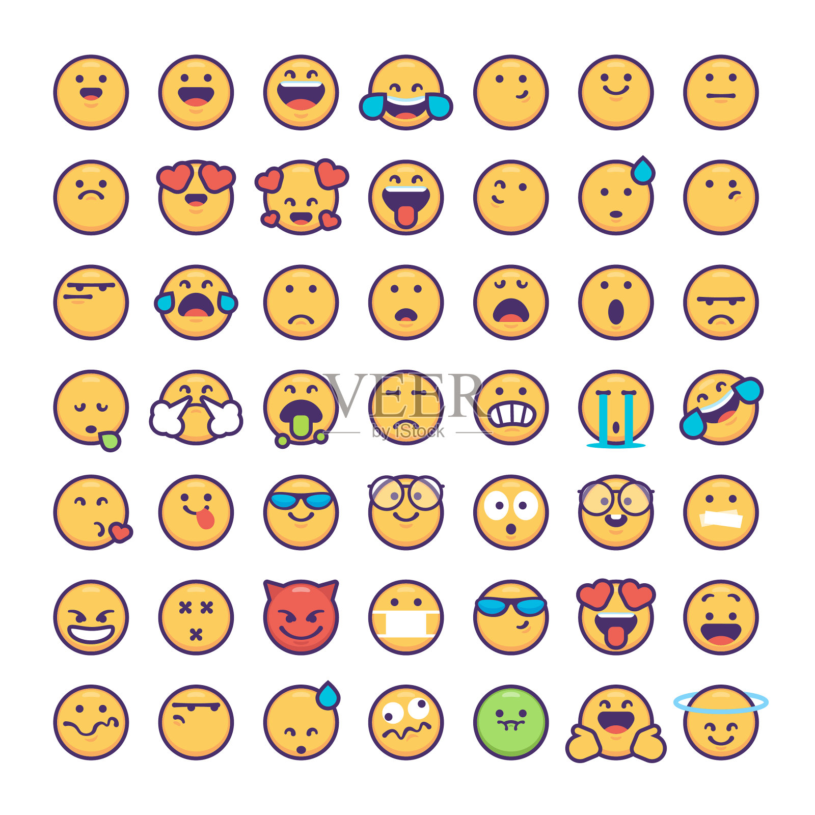 表情符号集合图标素材