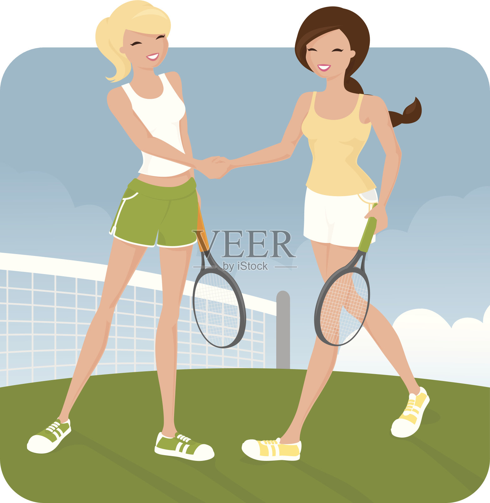 在网球插画图片素材