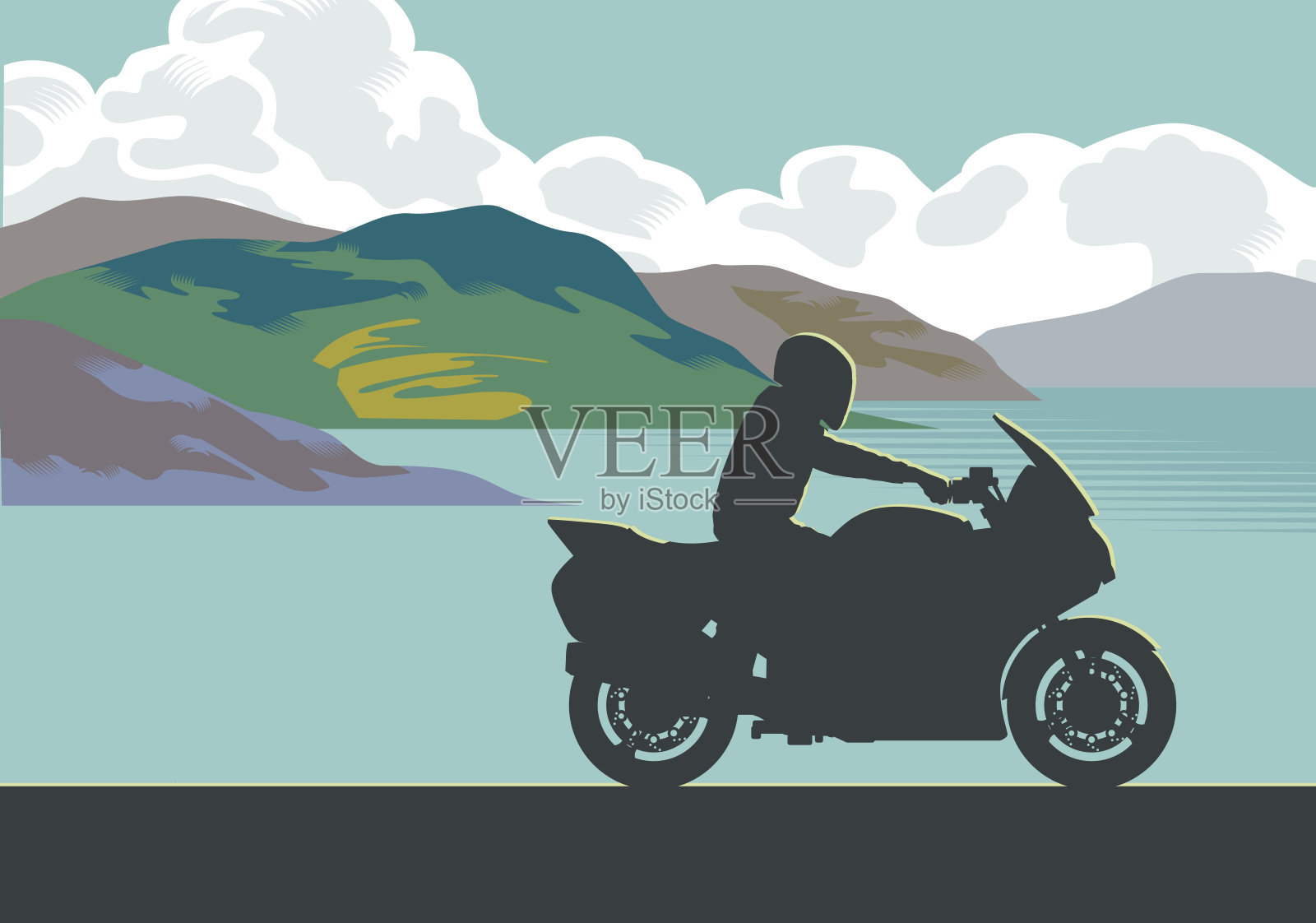 摩托车插画图片素材