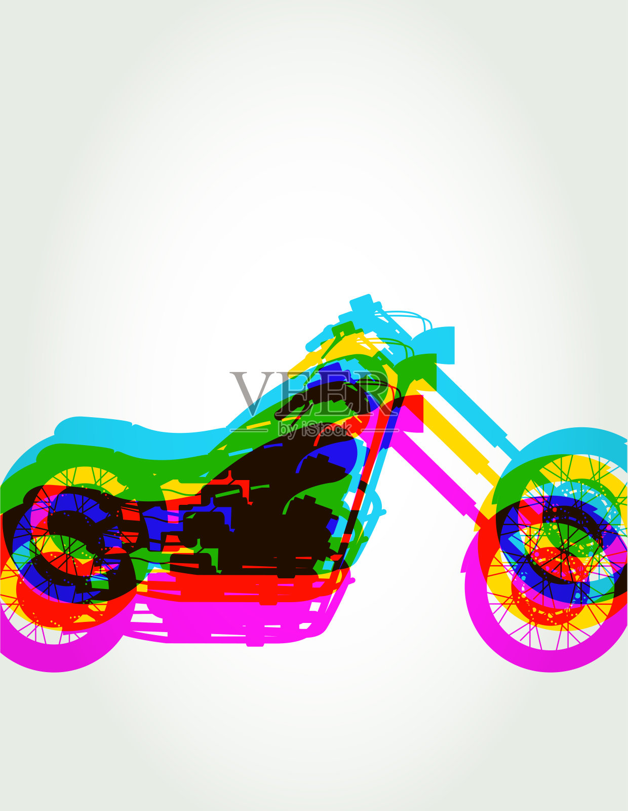 摩托车插画图片素材