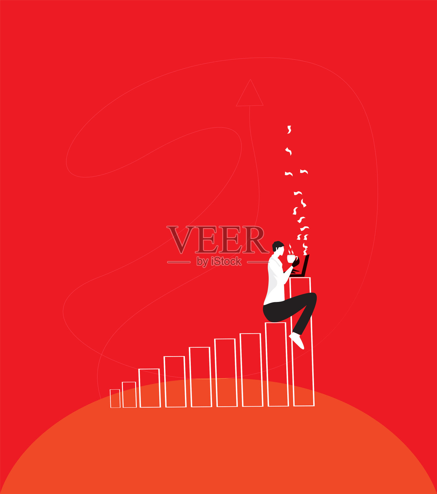 快乐的商人,插画图片素材