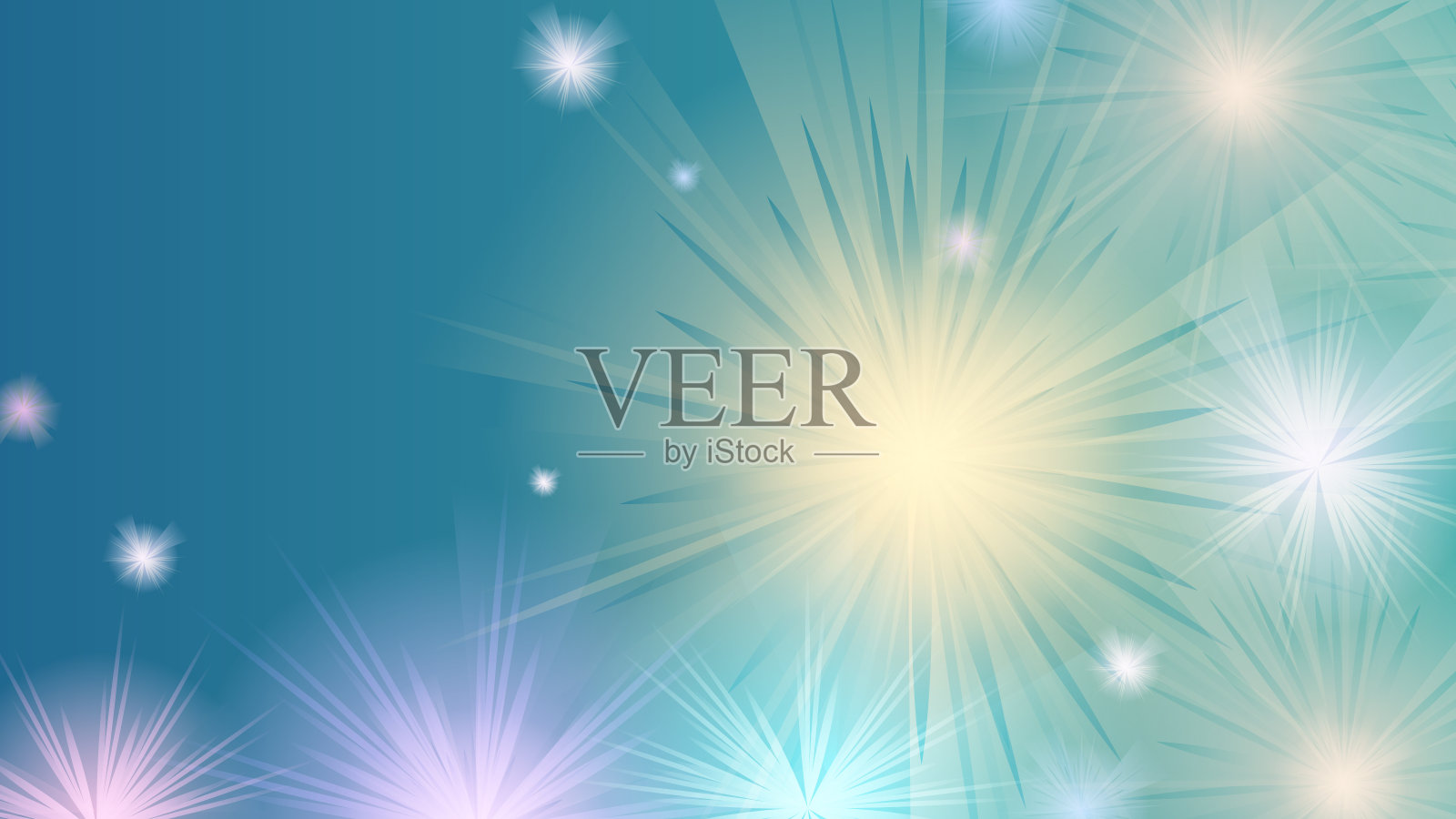 明亮的花粉和绒毛的插图。插画图片素材