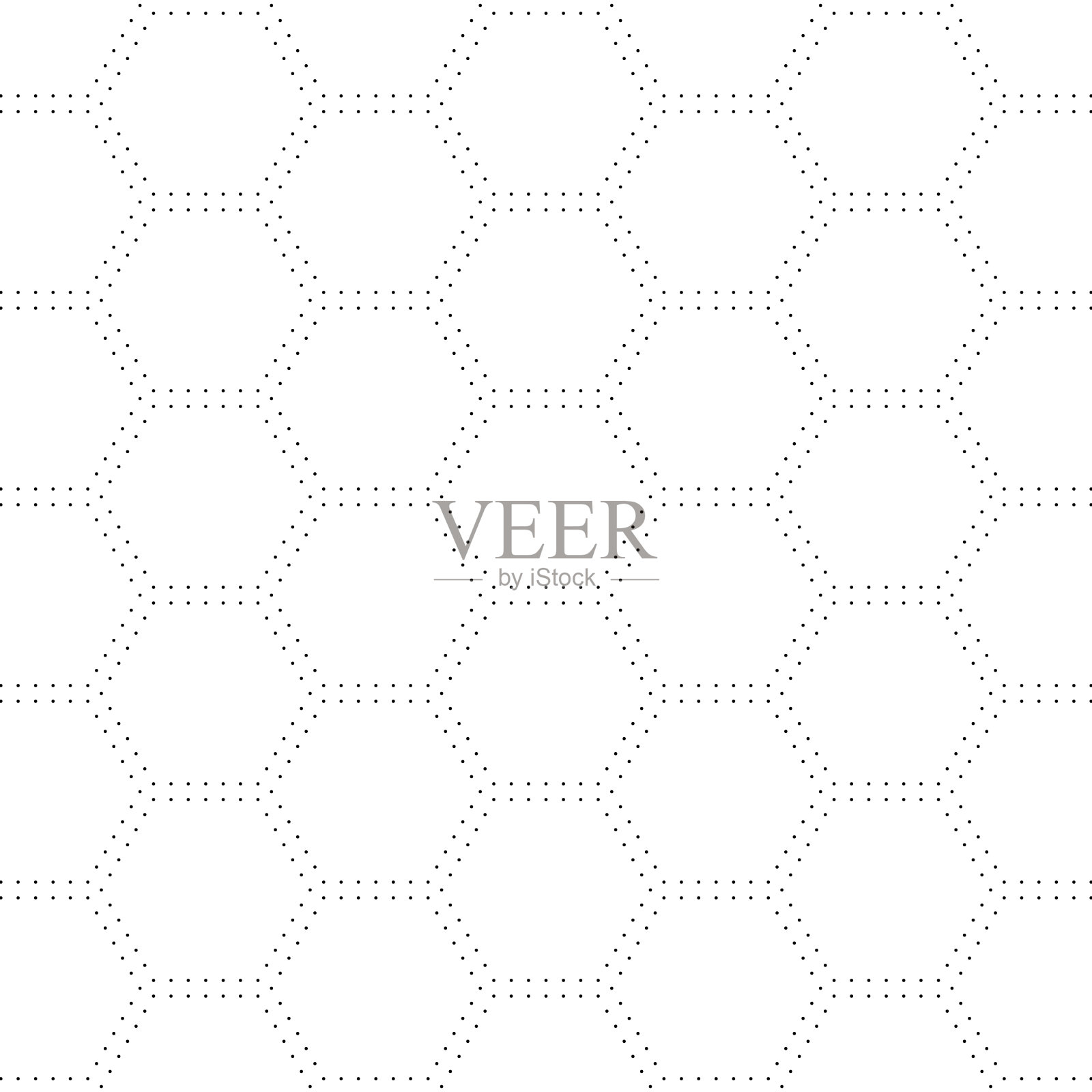 蜂窝状由点组成的六边形插画图片素材