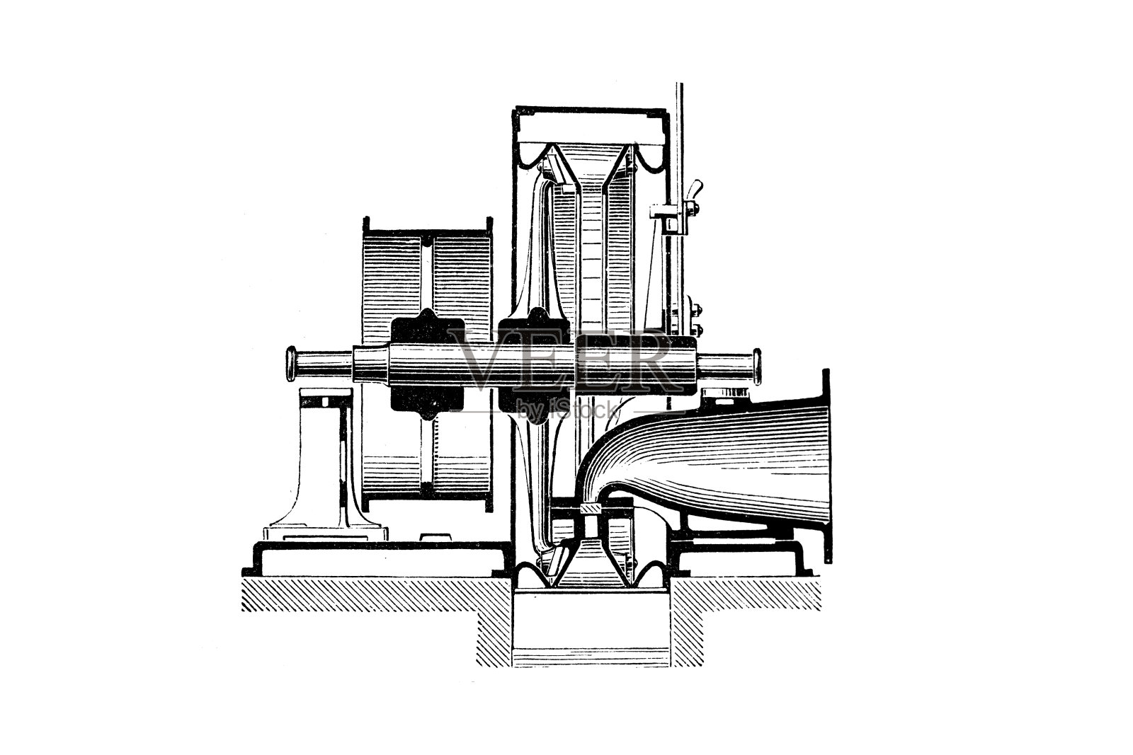 部分涡轮根据吉拉德插画图片素材