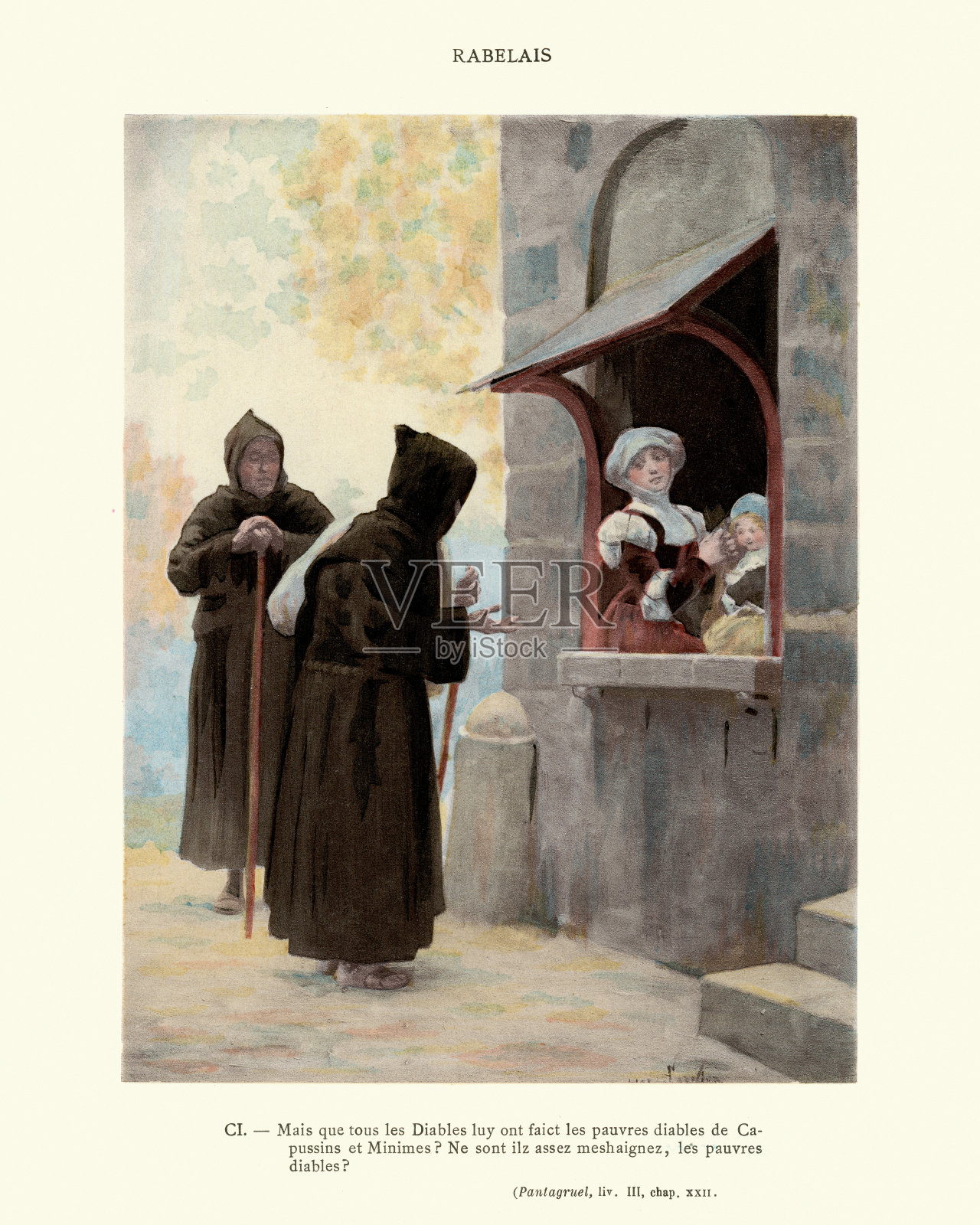 拉伯雷的庞大固埃。这些穷光蛋岂不已经够可怜的了插画图片素材