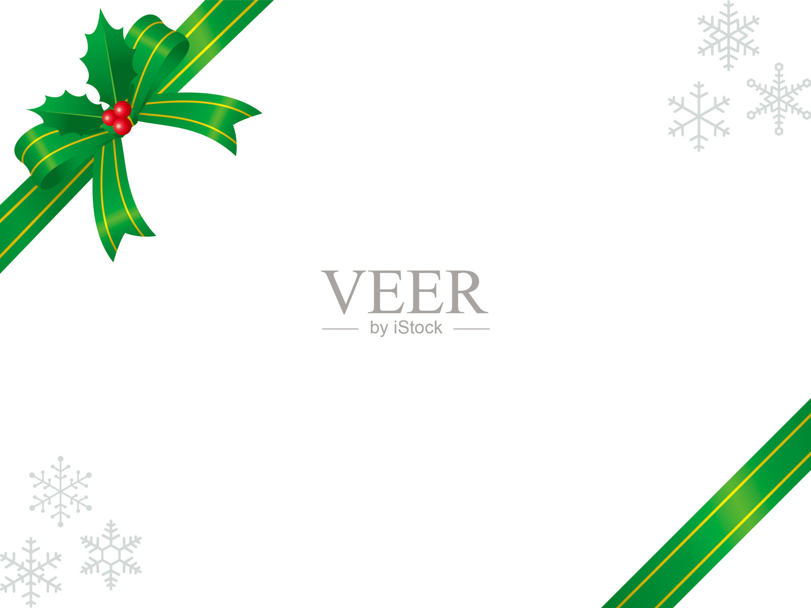 圣诞彩带装饰框架背景插画图片素材