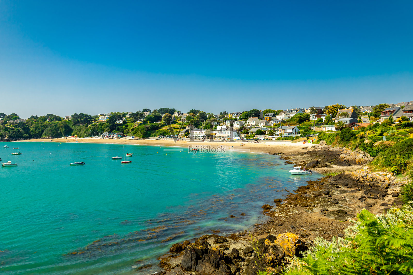 到美丽的布列塔尼的Grouin角徒步旅行照片摄影图片