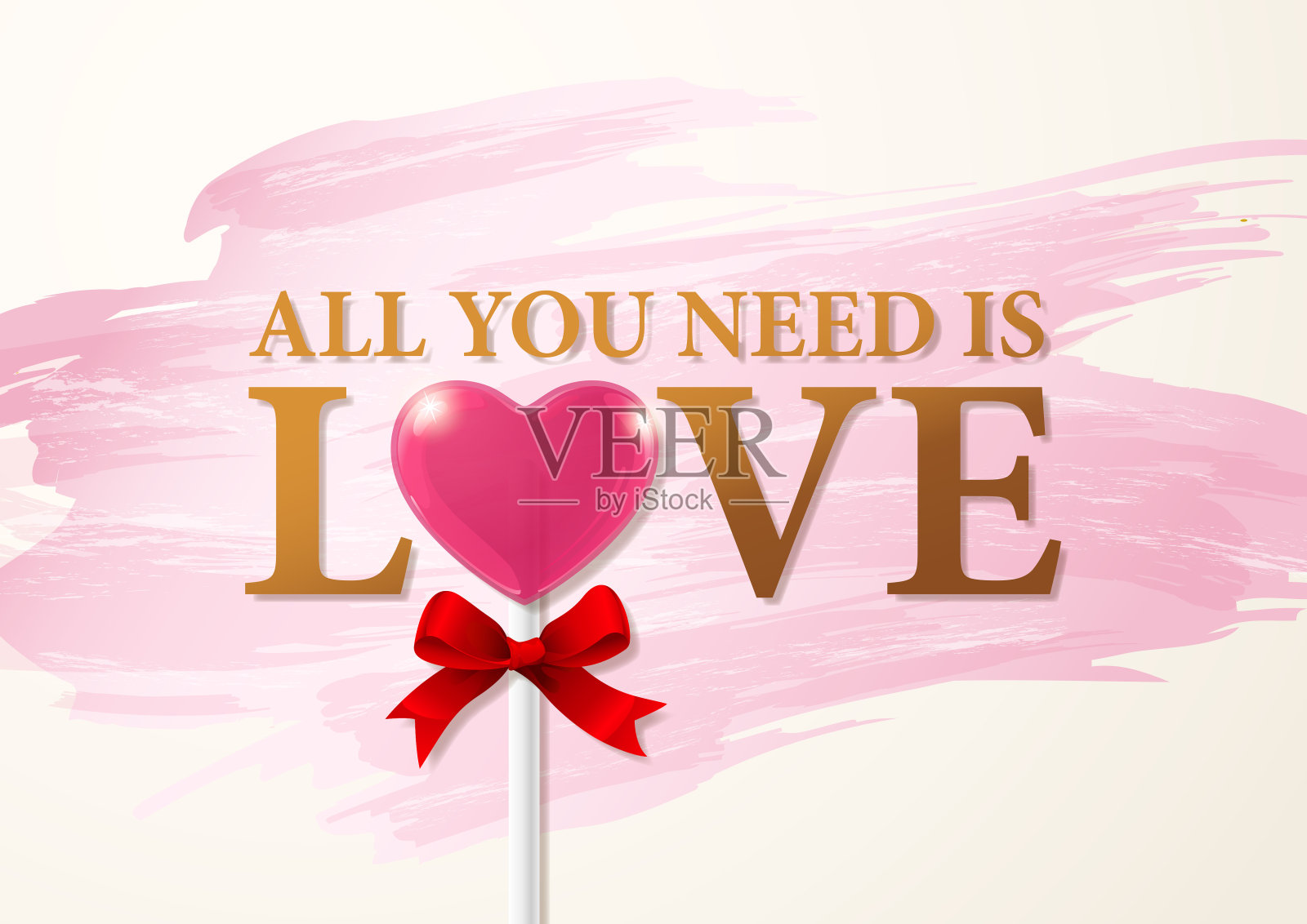 情人节棒棒糖插画图片素材