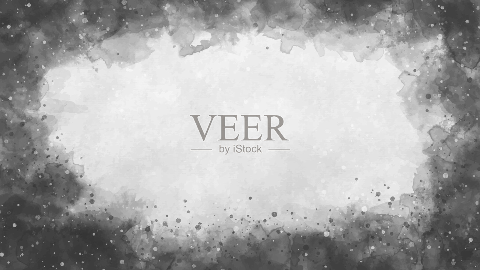 抽象黑色水彩框架背景插画图片素材