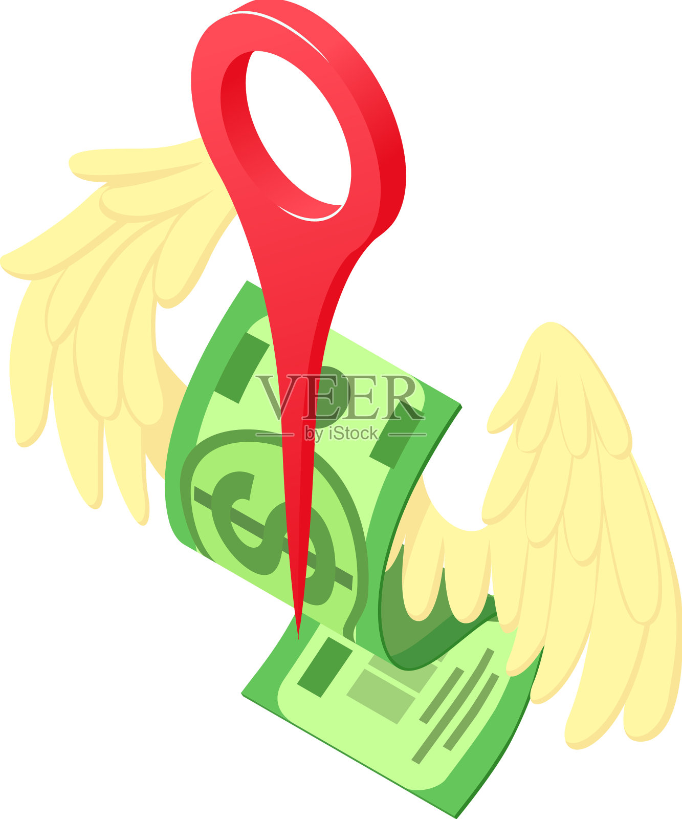 创业融资图标等距红色插画图片素材