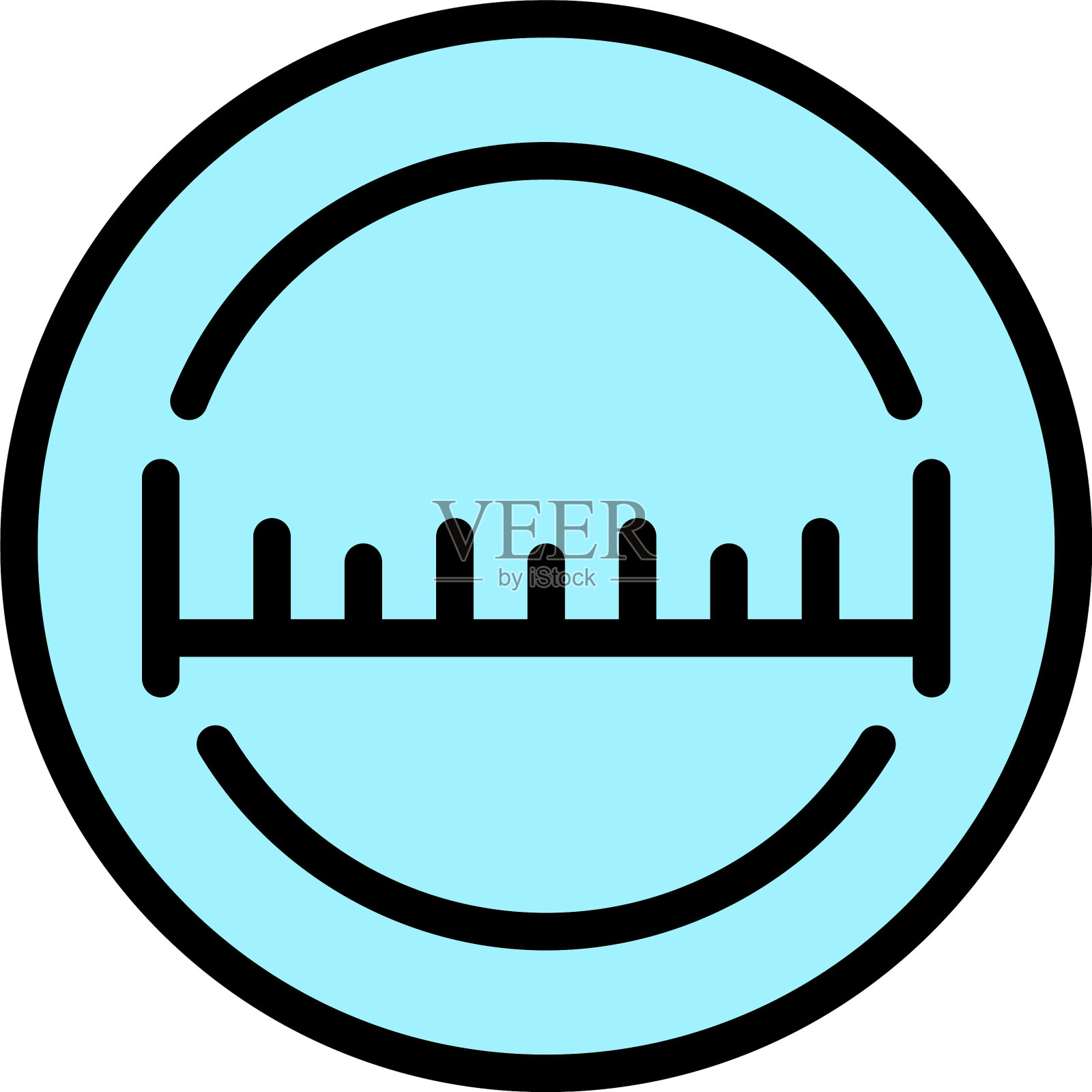 数字卷尺图标平图标素材