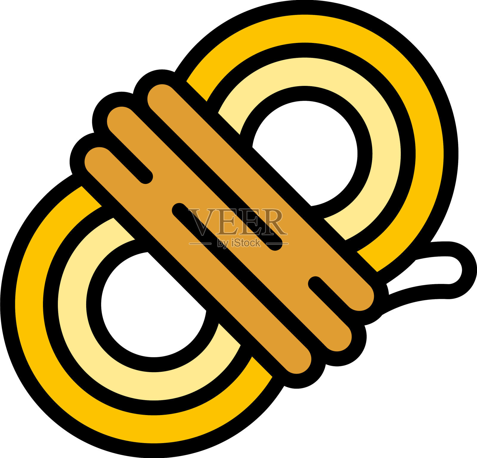 营地绳子图标扁平插画图片素材