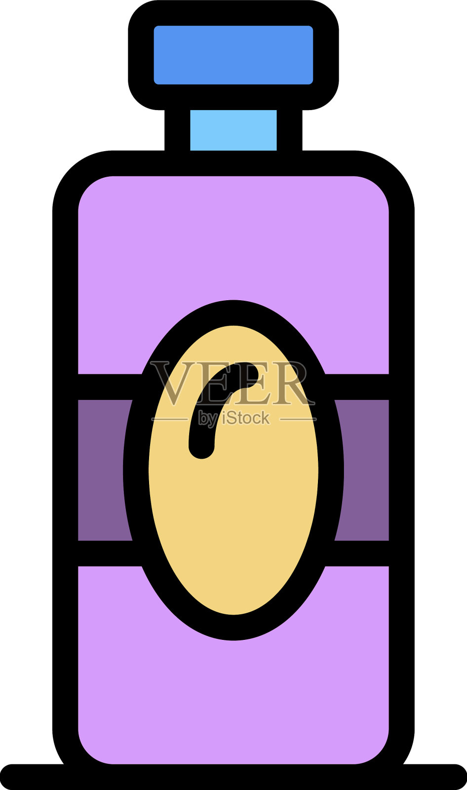 指甲油图标颜色轮廓插画图片素材