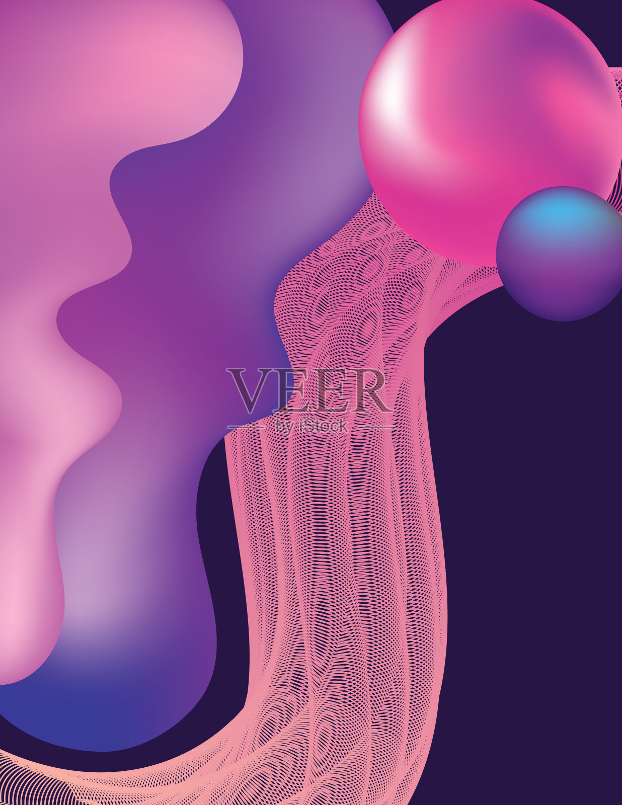 流体设计抽象背景插画图片素材