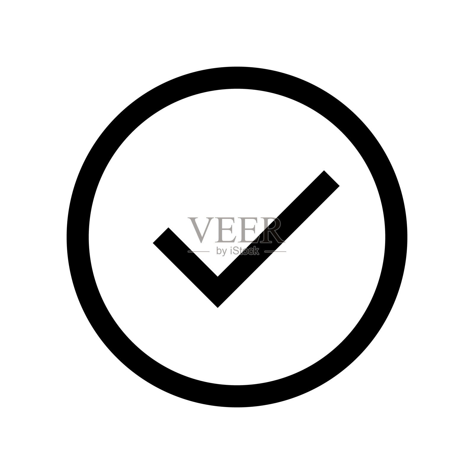 检查标记图标与可编辑的笔画。图标素材