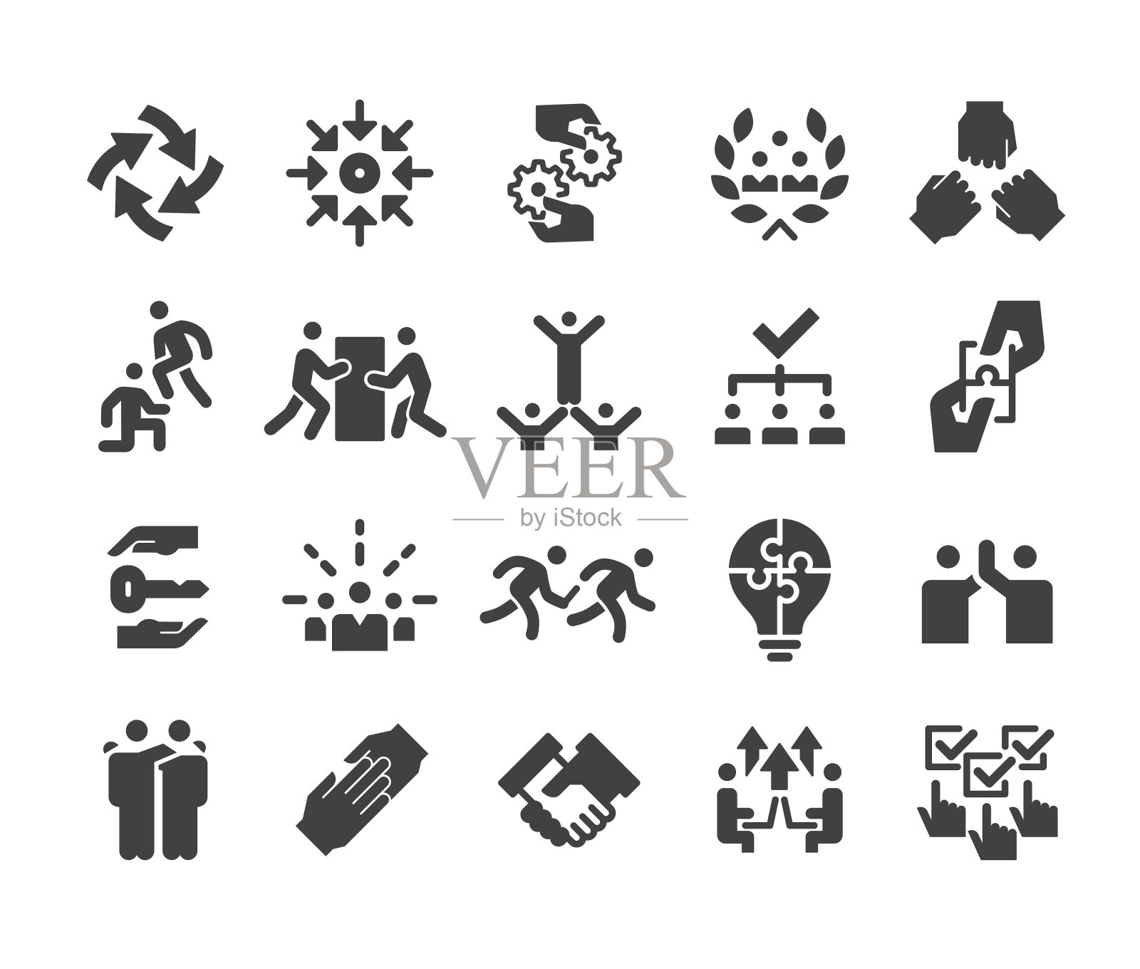 商业团队图标-经典系列插画图片素材