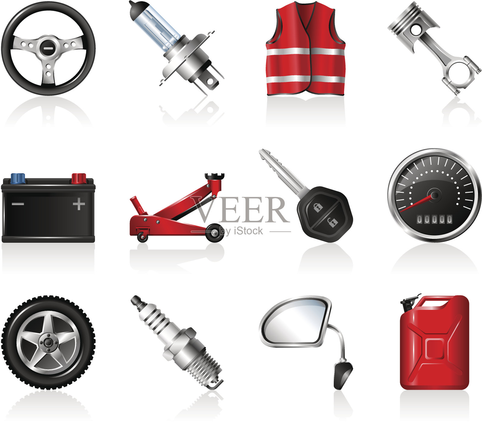 汽车配件图标集图标素材