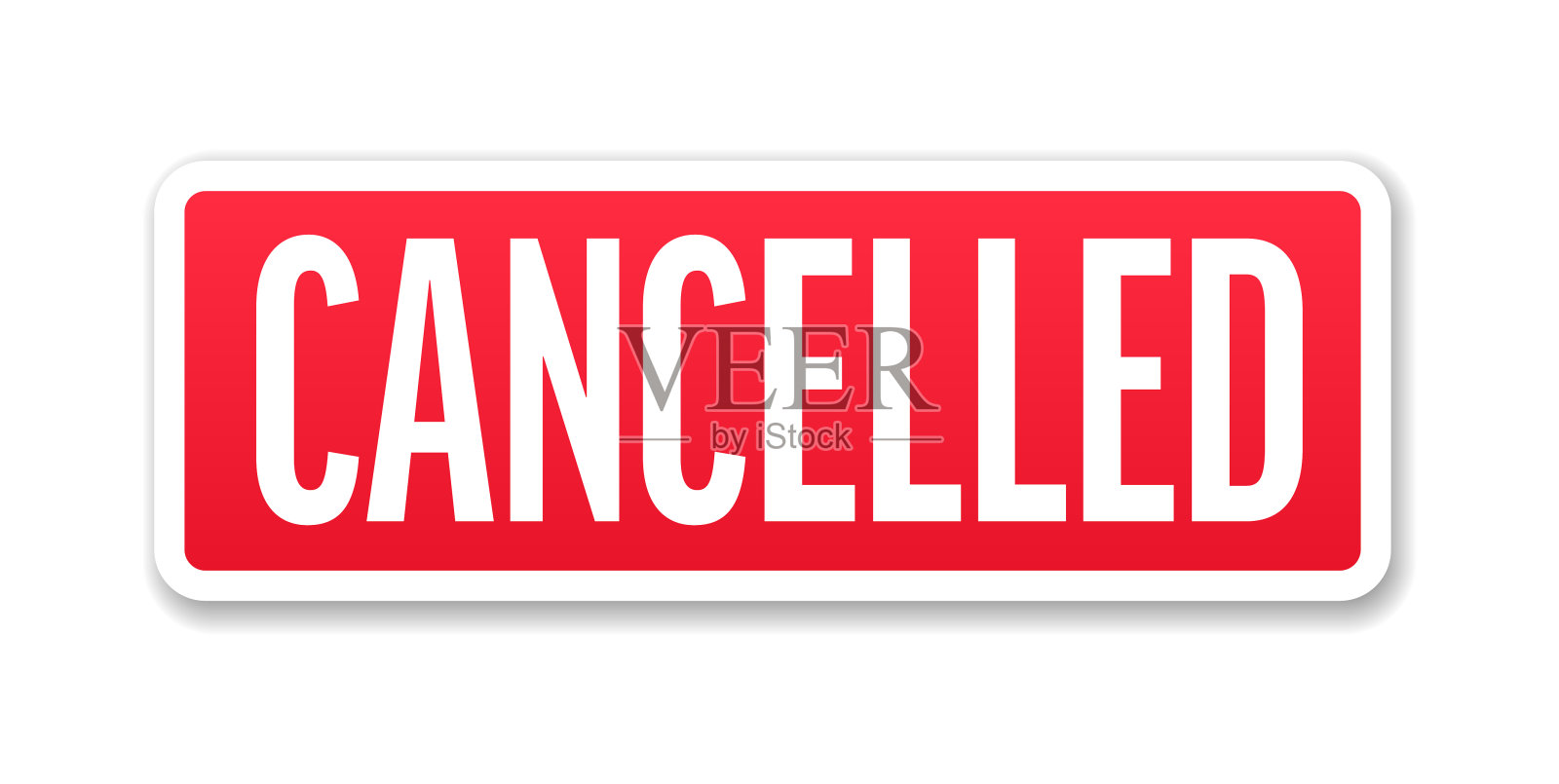 取消-横幅，标签，纸，按钮模板矢量股票插图插画图片素材