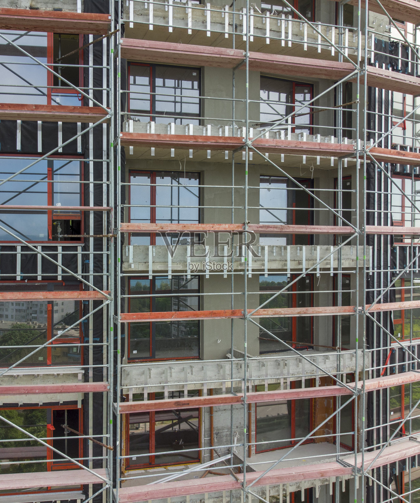 在建办公楼或住宅。照片摄影图片